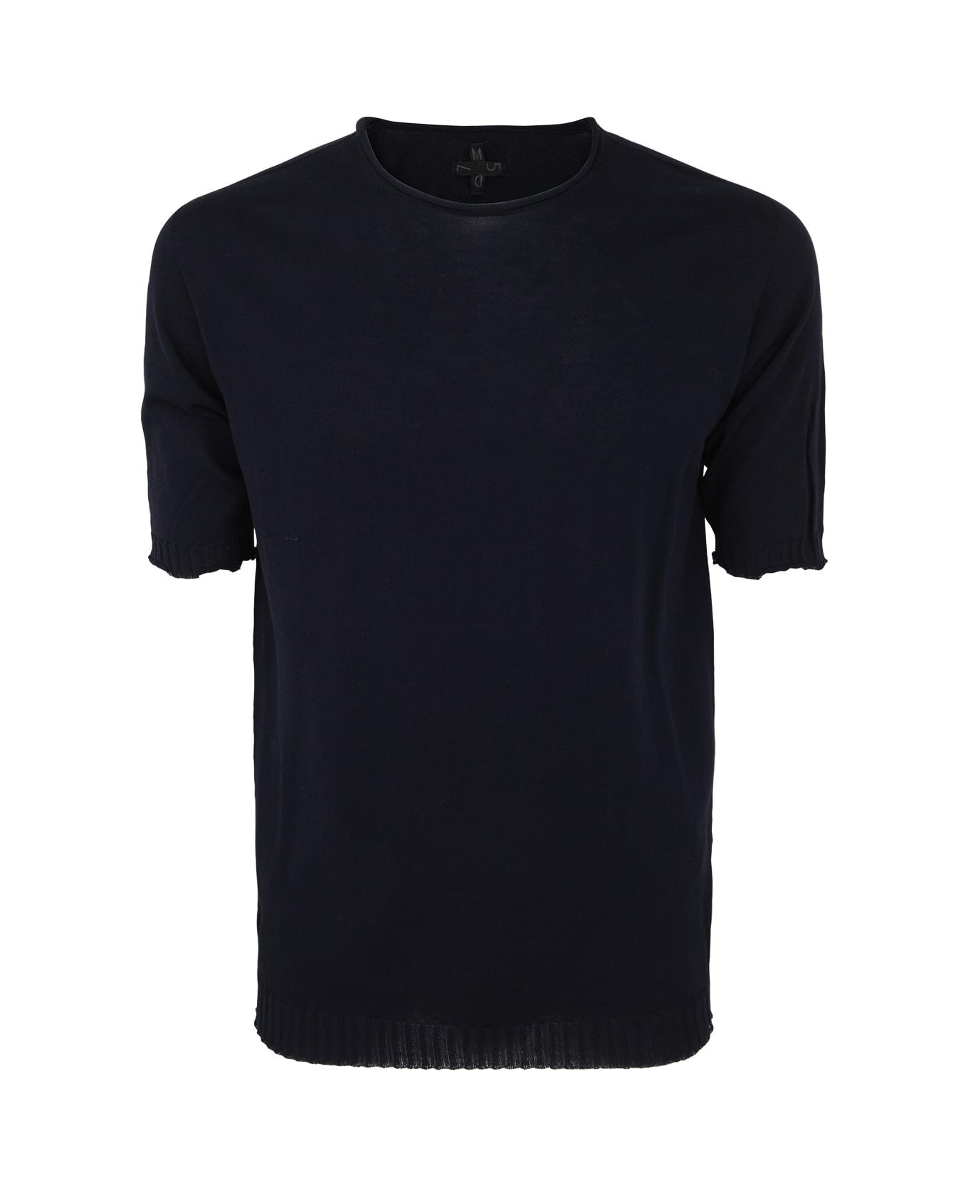 MD75 Short Sleeve Round Neck Pullover - Basic Blue シャツ
