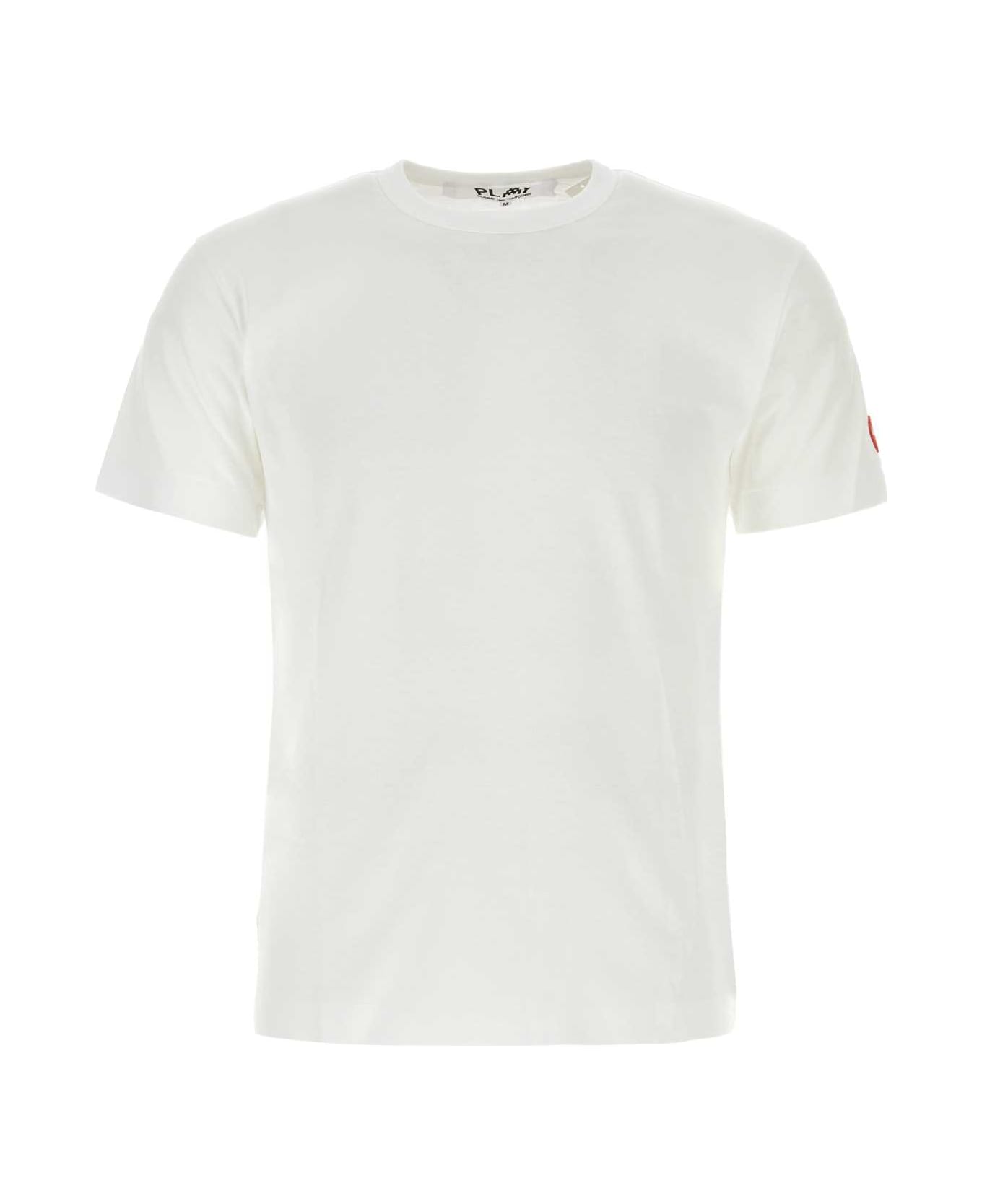 Comme des Garçons Play White Cotton T-shirt - WHT シャツ