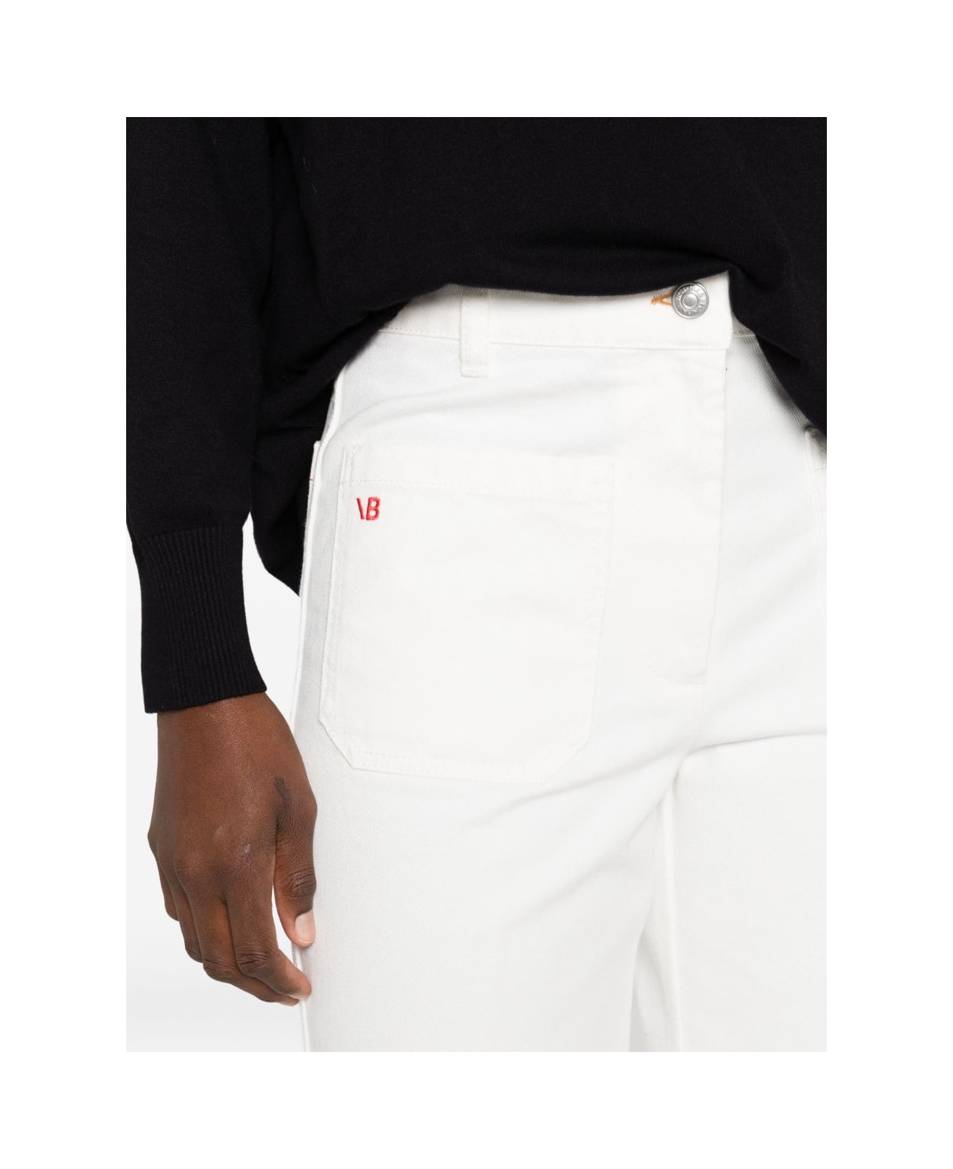 Victoria Beckham Straight-leg Jeans In Organic Cotton - White