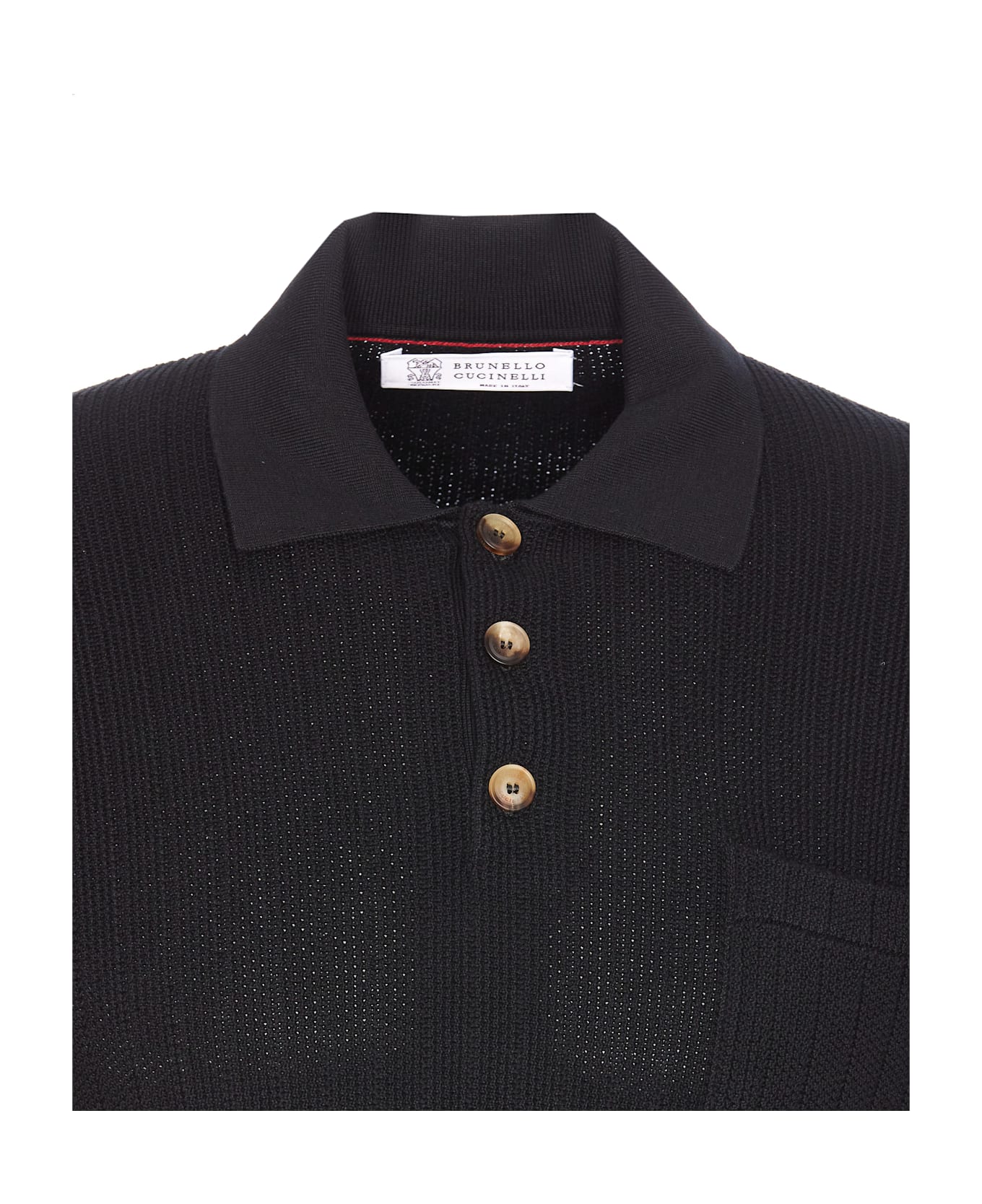 Brunello Cucinelli Long Sleeves Polo - Black