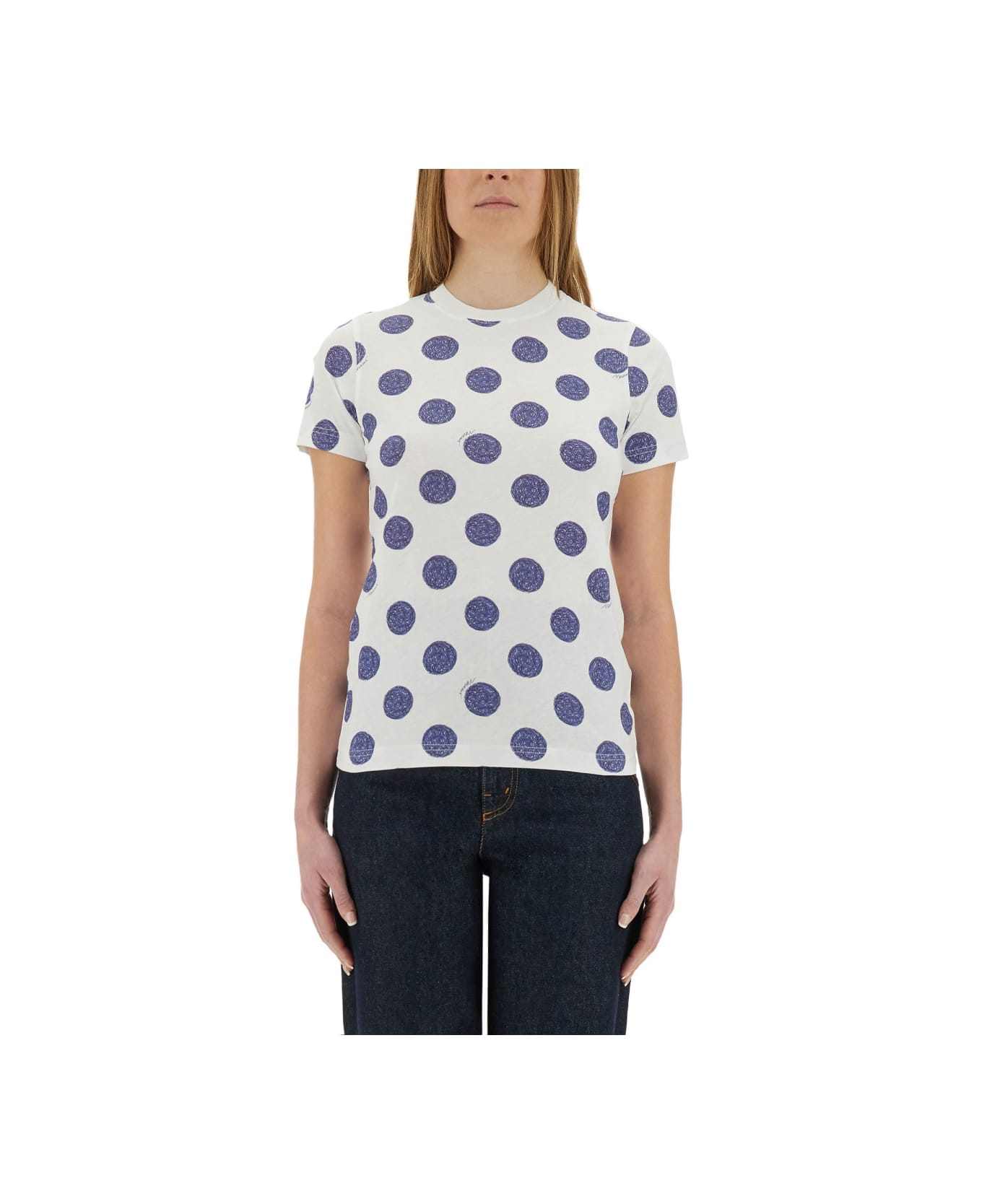 Moschino "ballpoint Pen Polka Dots" T-shirt - WHITE