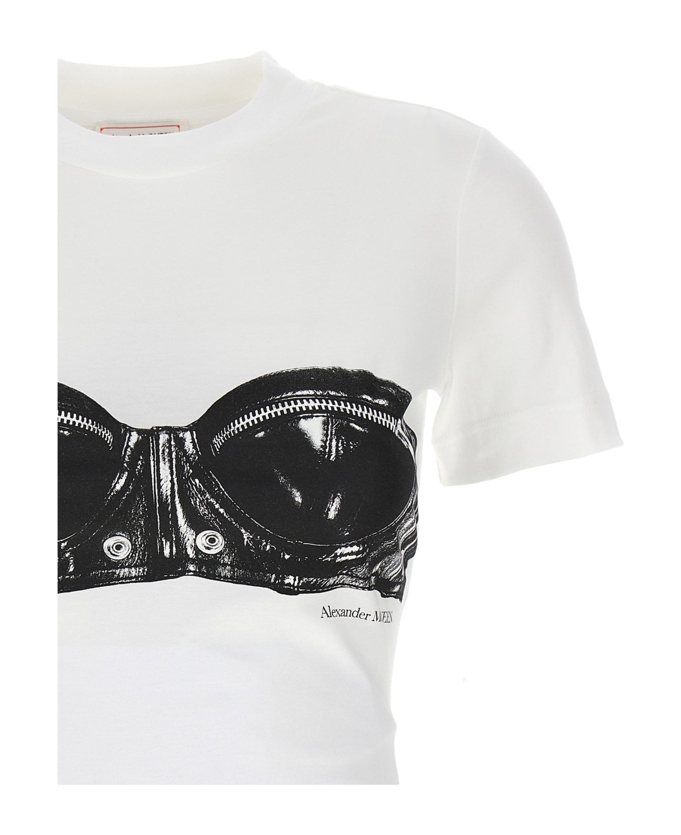 Alexander McQueen Biker Bra T-shirt - White Tシャツ