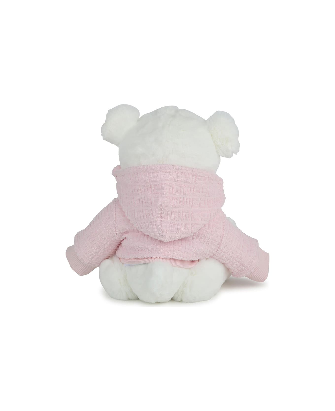 Givenchy Teddy Bear In Ecological Fur - White And Pink - Rosa