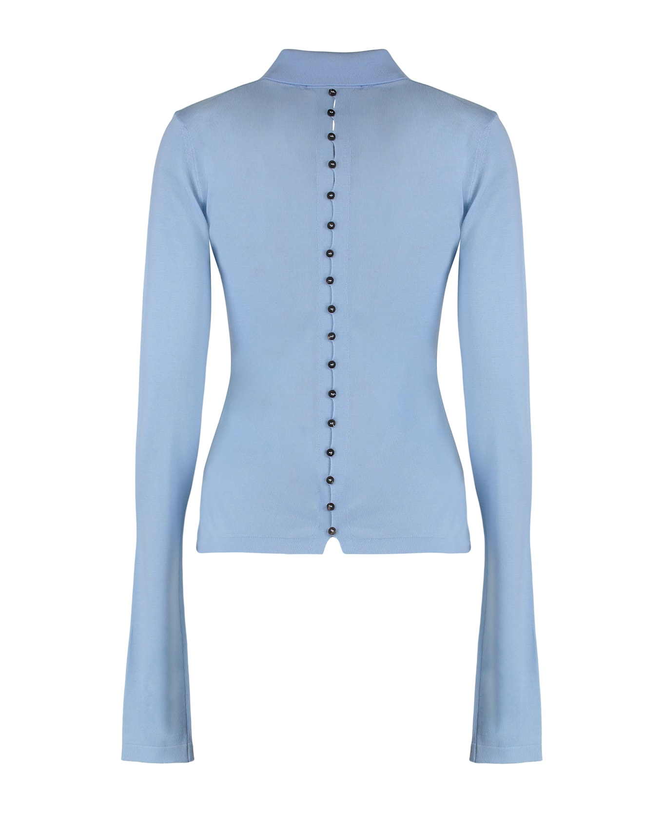 Jacquemus Long Sleeve Knit Top - Light Blue