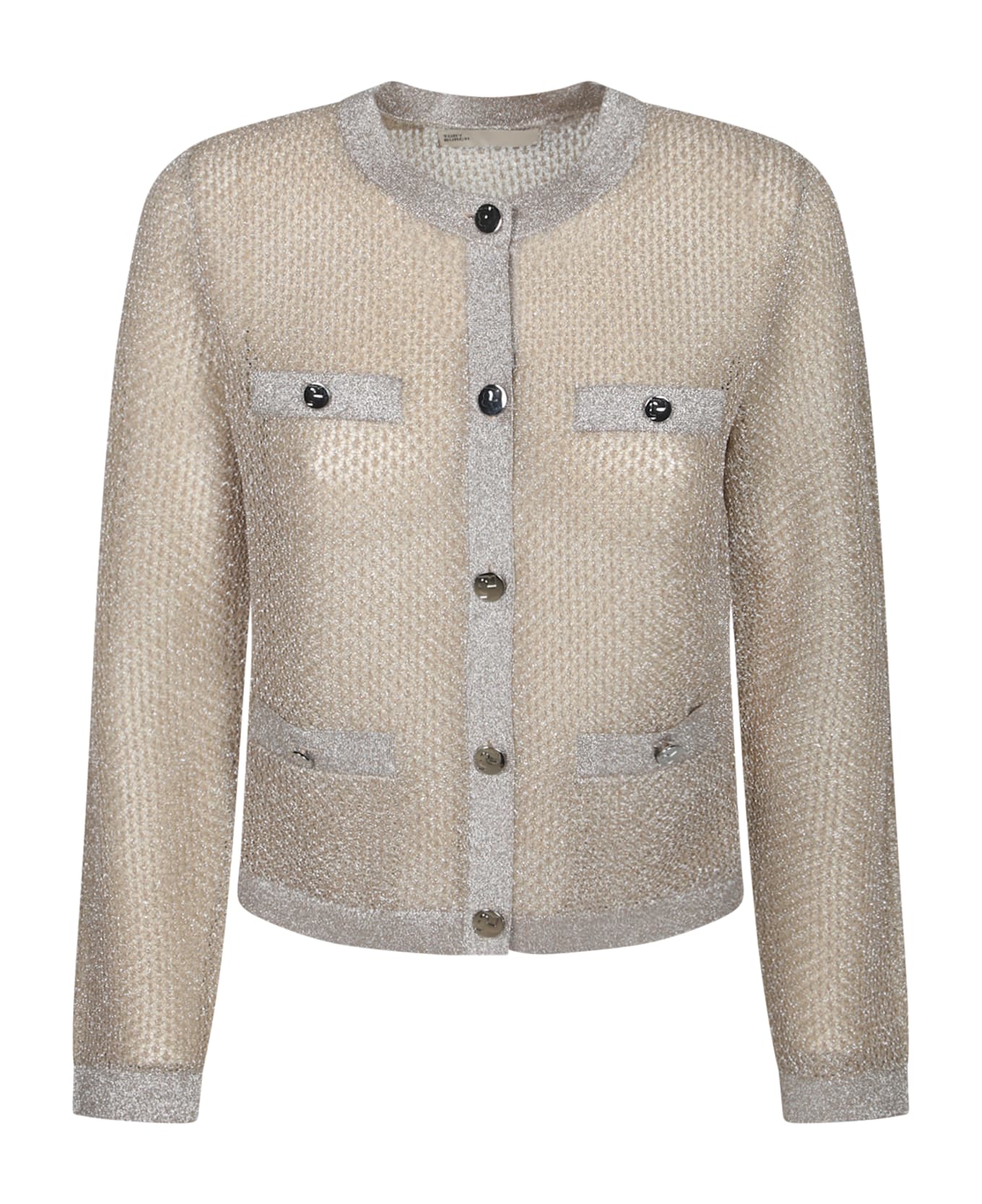 Tory Burch Kendra Mesh Beige Cardigan - Beige