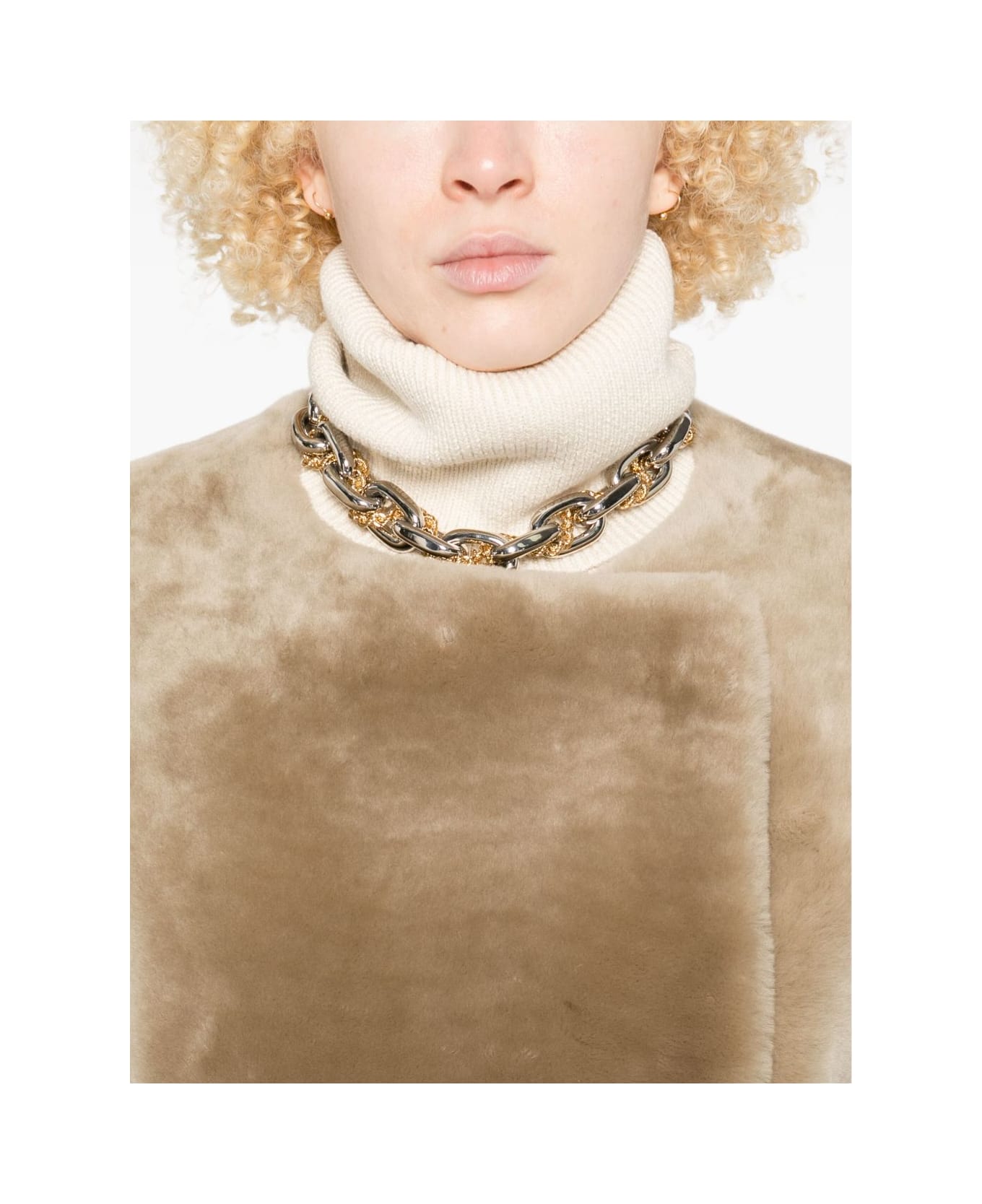 Totême Shearling Coat - Beige