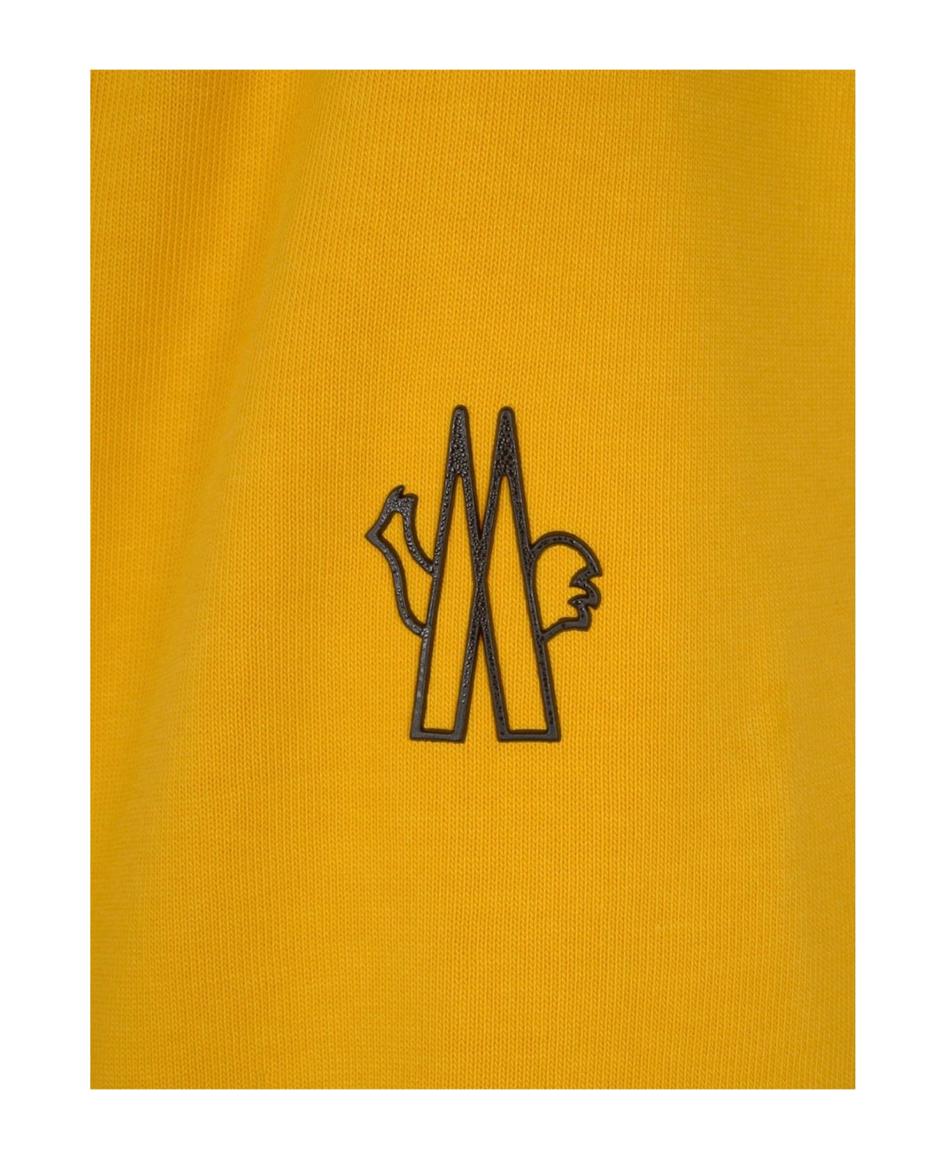 Moncler Logo Printed Crewneck T-shirt - ORANGE