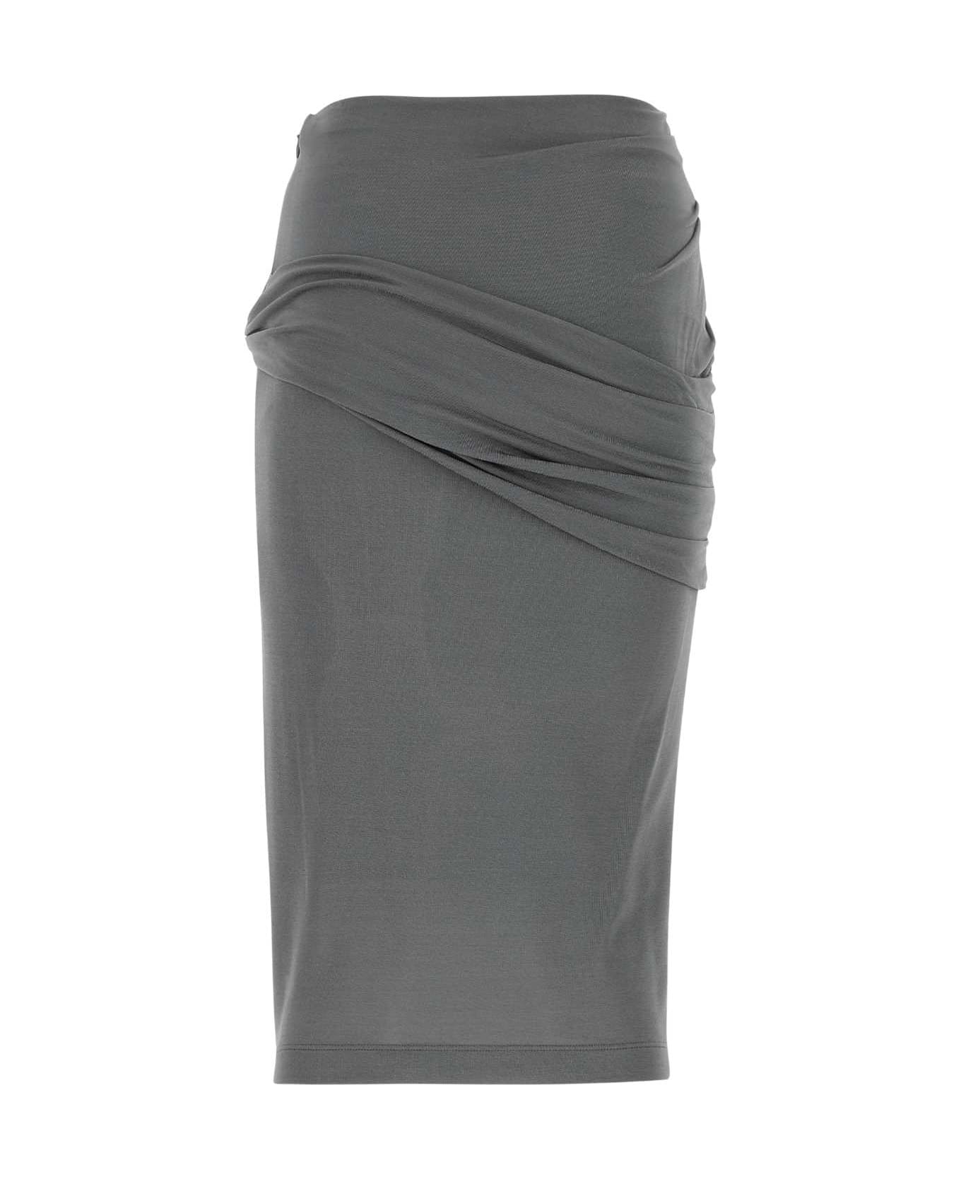 Givenchy Grey Crepe Skirt - DARKGREY