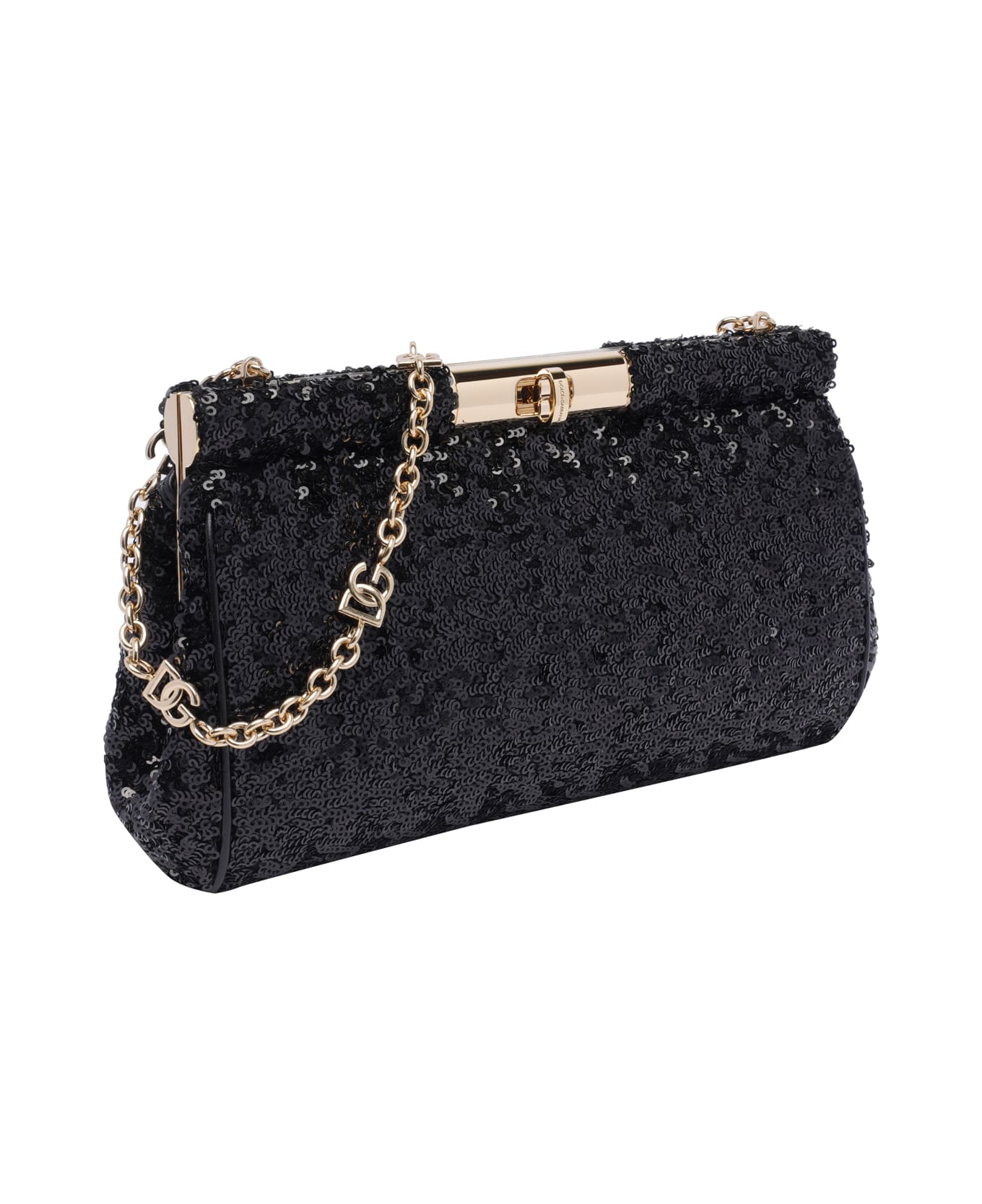 Dolce & Gabbana Medium Marlene Turn-lock Shoulder Bag - Black