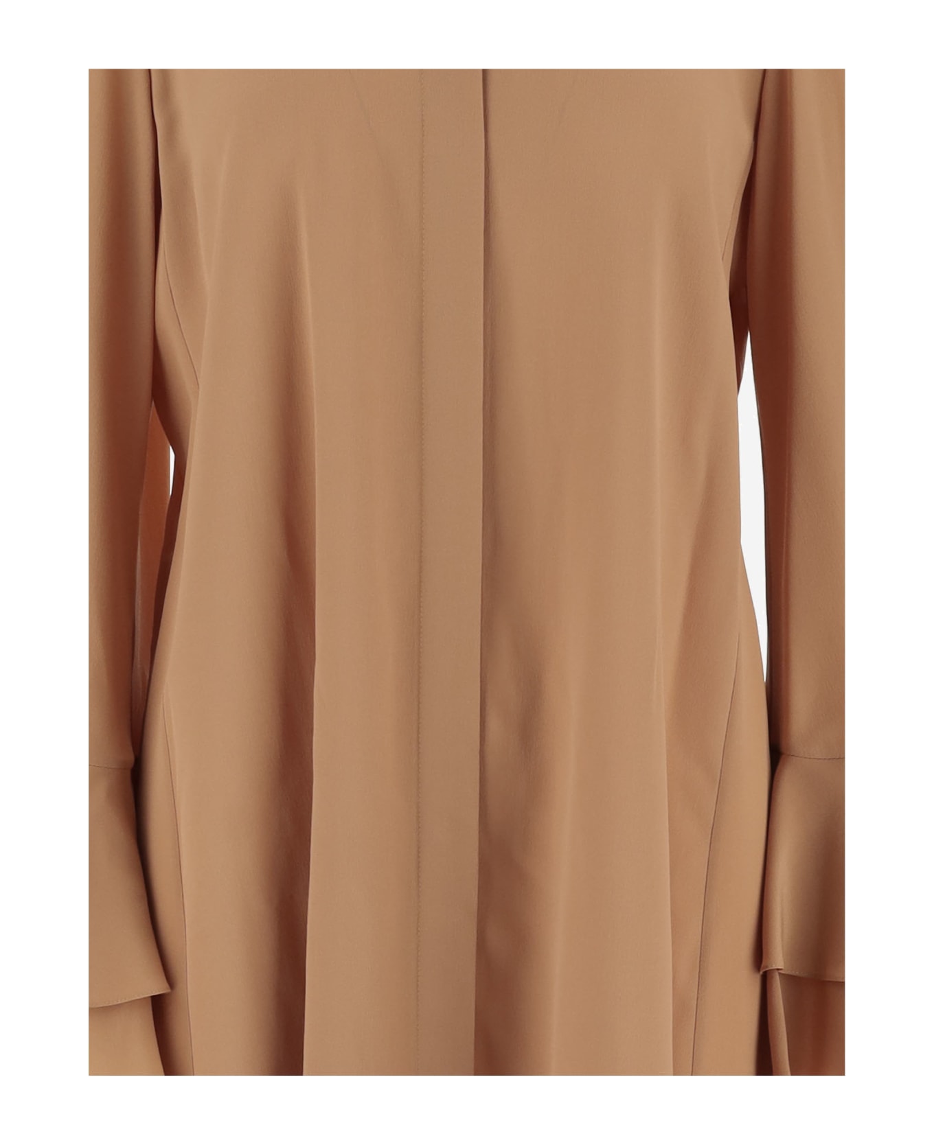 Chloé Crepe De Chine Dress - Beige