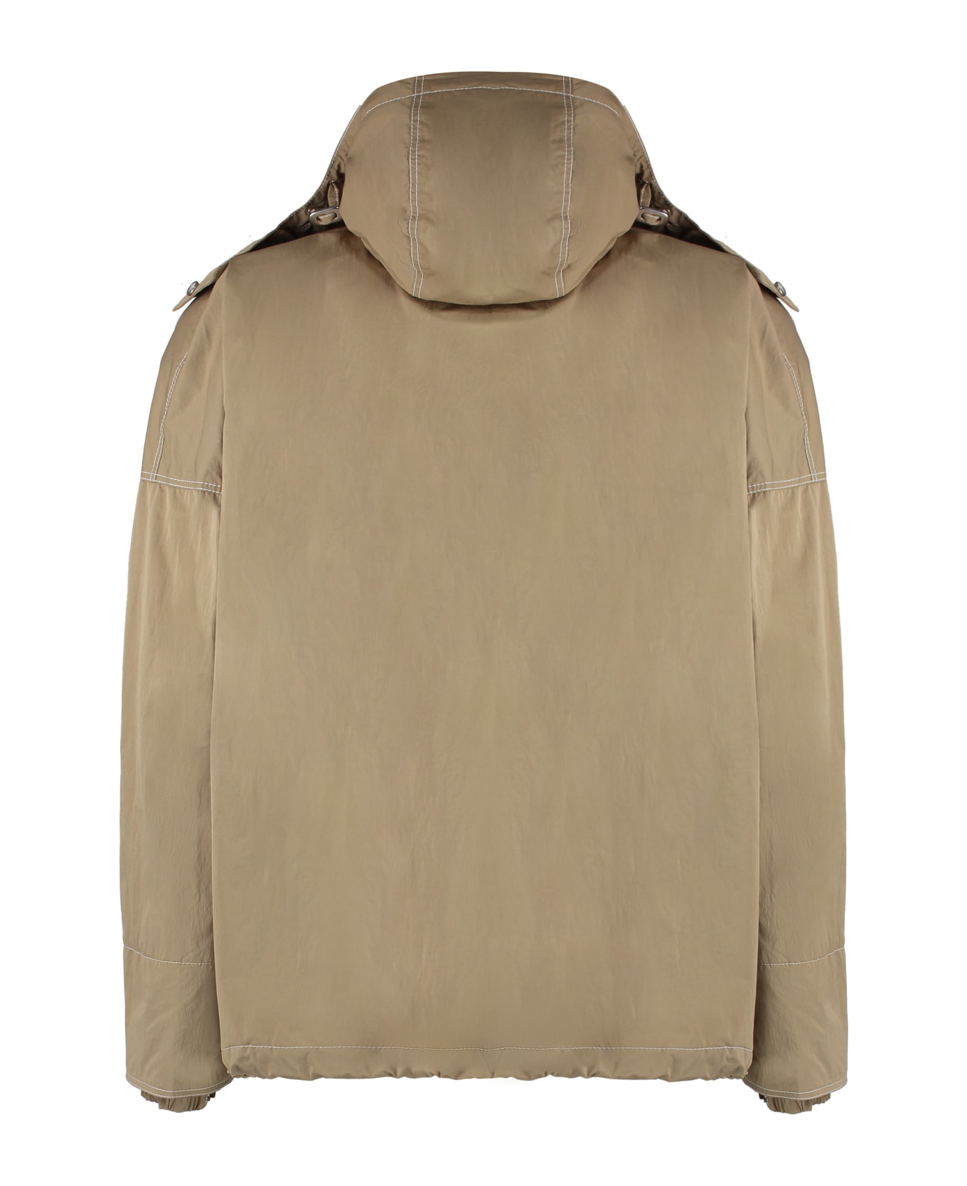 Bottega Veneta Technical Fabric Hooded Jacket - Beige