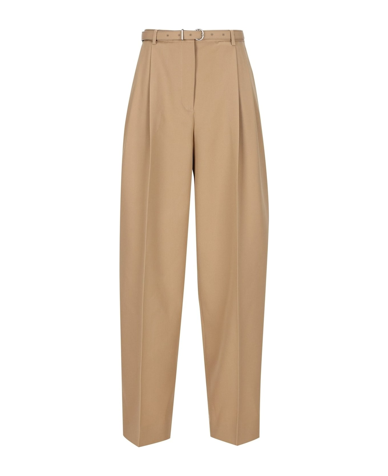 Jil Sander Jill Sander High-waisted Belted Trousers - BROWN