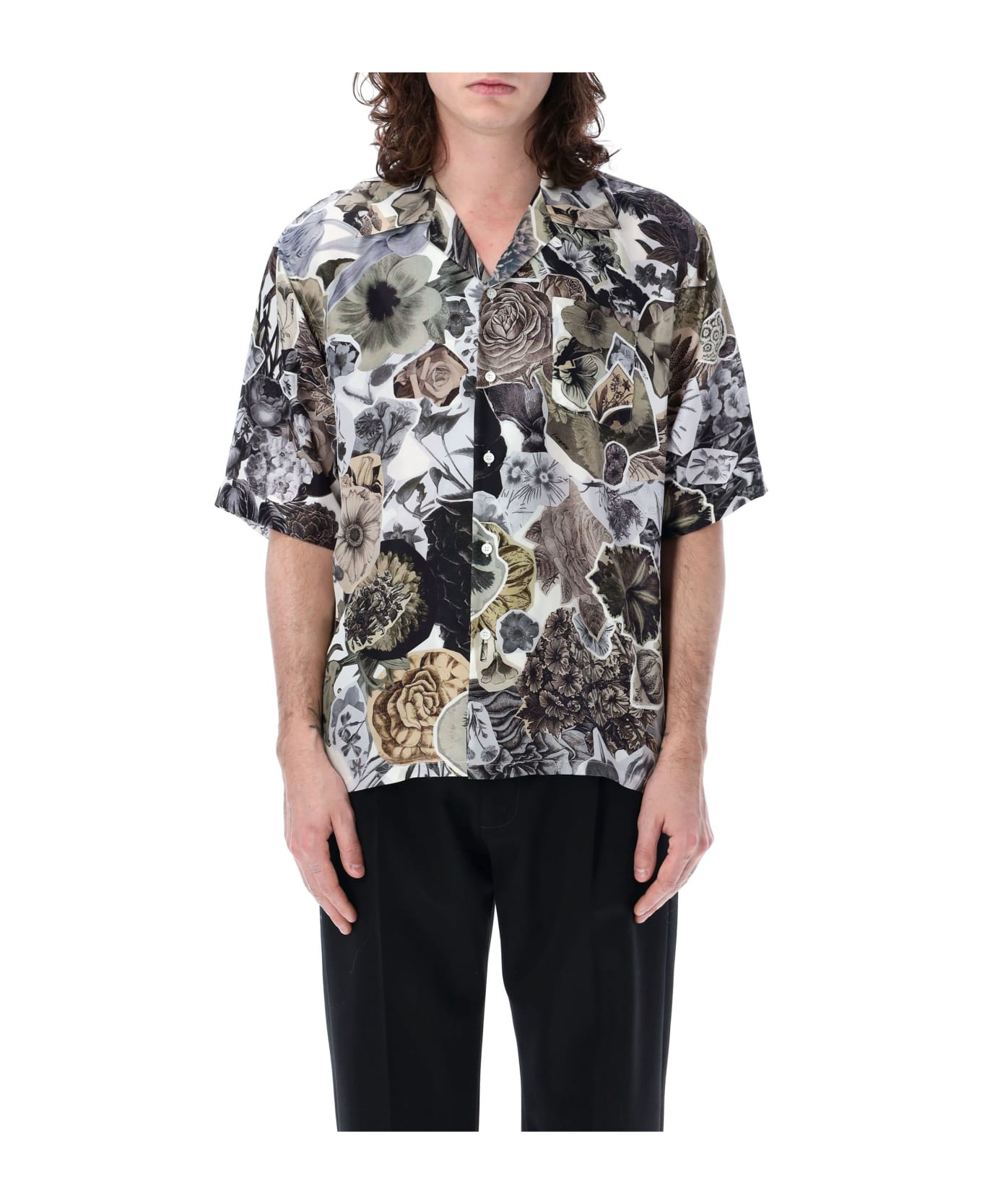 Marni Printed Bowling Shirt - BLACK シャツ