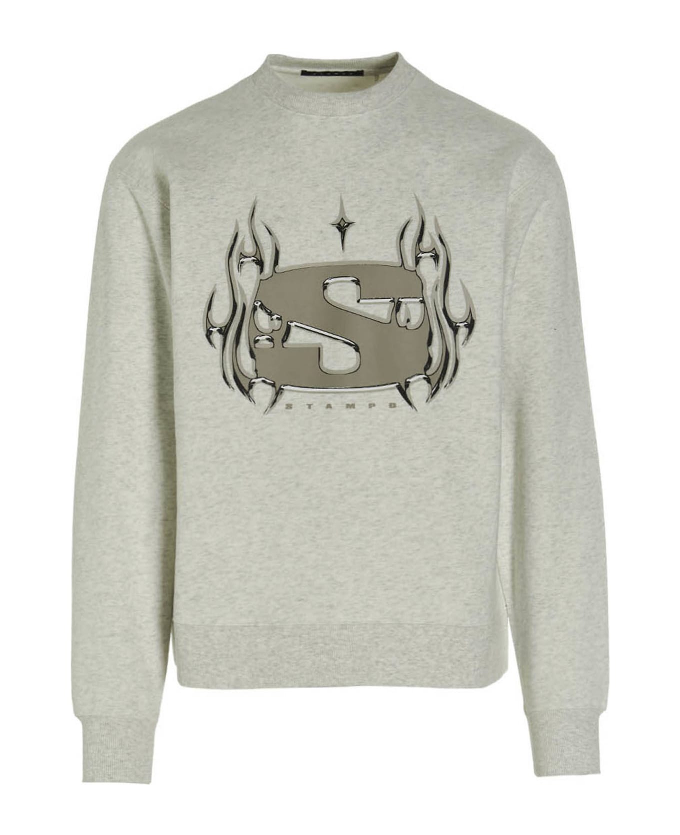 Stampd 'chrome Flame' Sweatshirt - Gray フリース