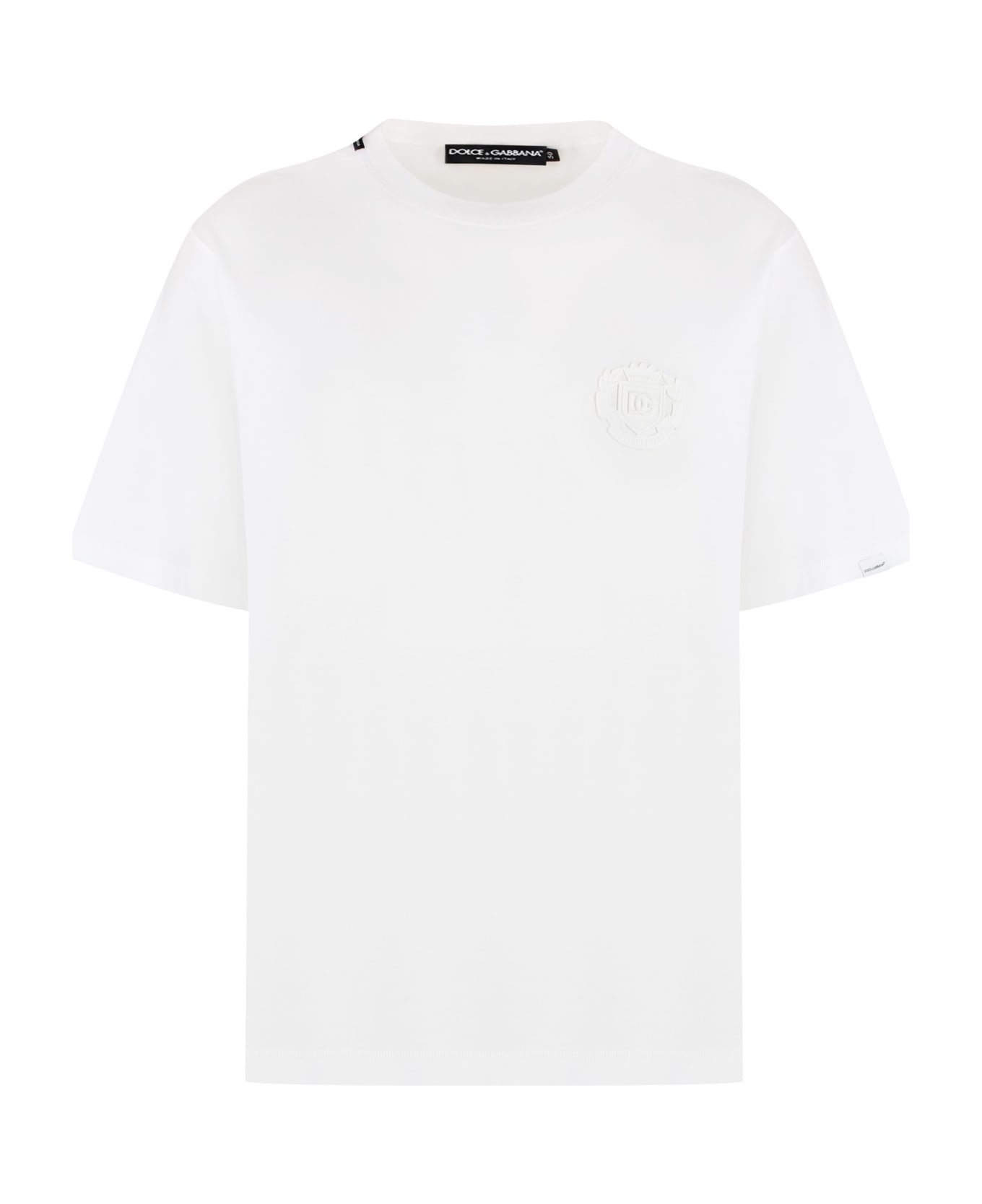 Dolce & Gabbana Cotton Crew-neck T-shirt - BIANCA