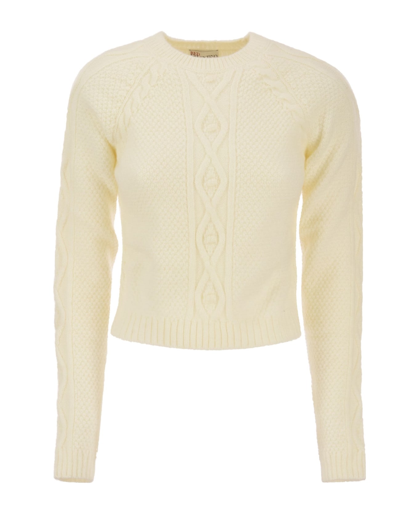 RED Valentino Mohair-blend Crew Neck - Ivory
