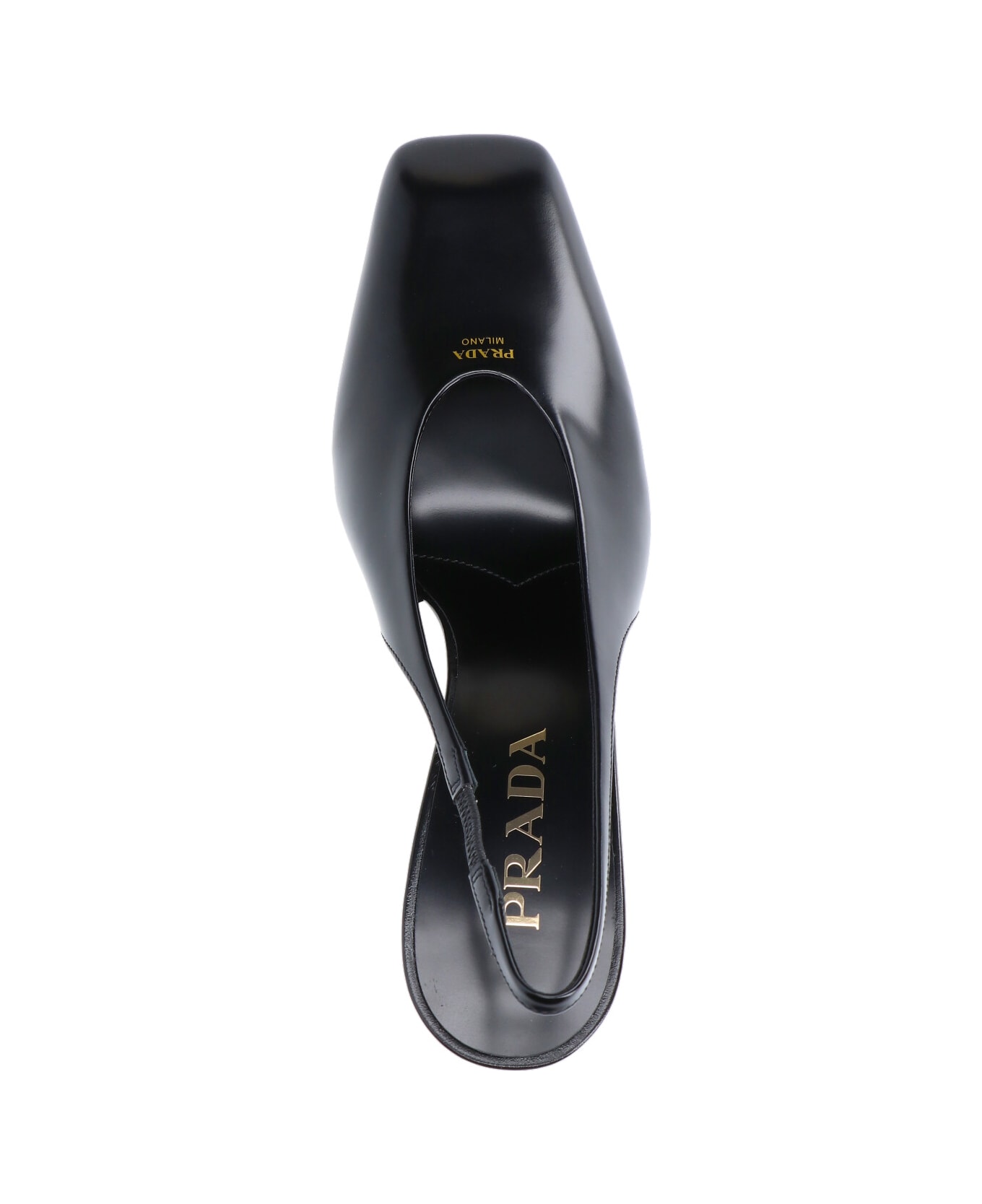 Prada Logo Slingback Pumps - Black  