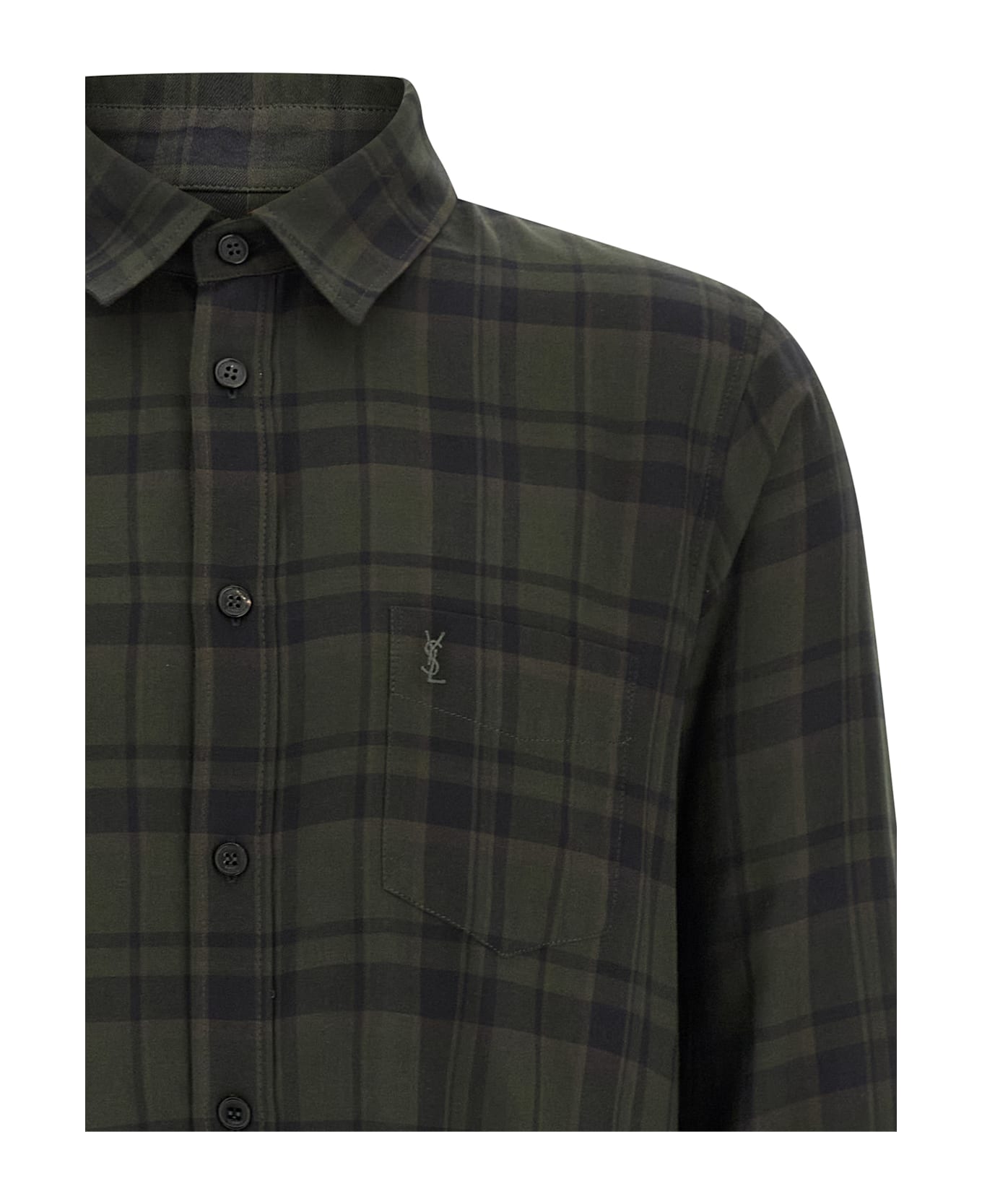 Saint Laurent Cassandre Shirt - FALKLANDCHECKSOD