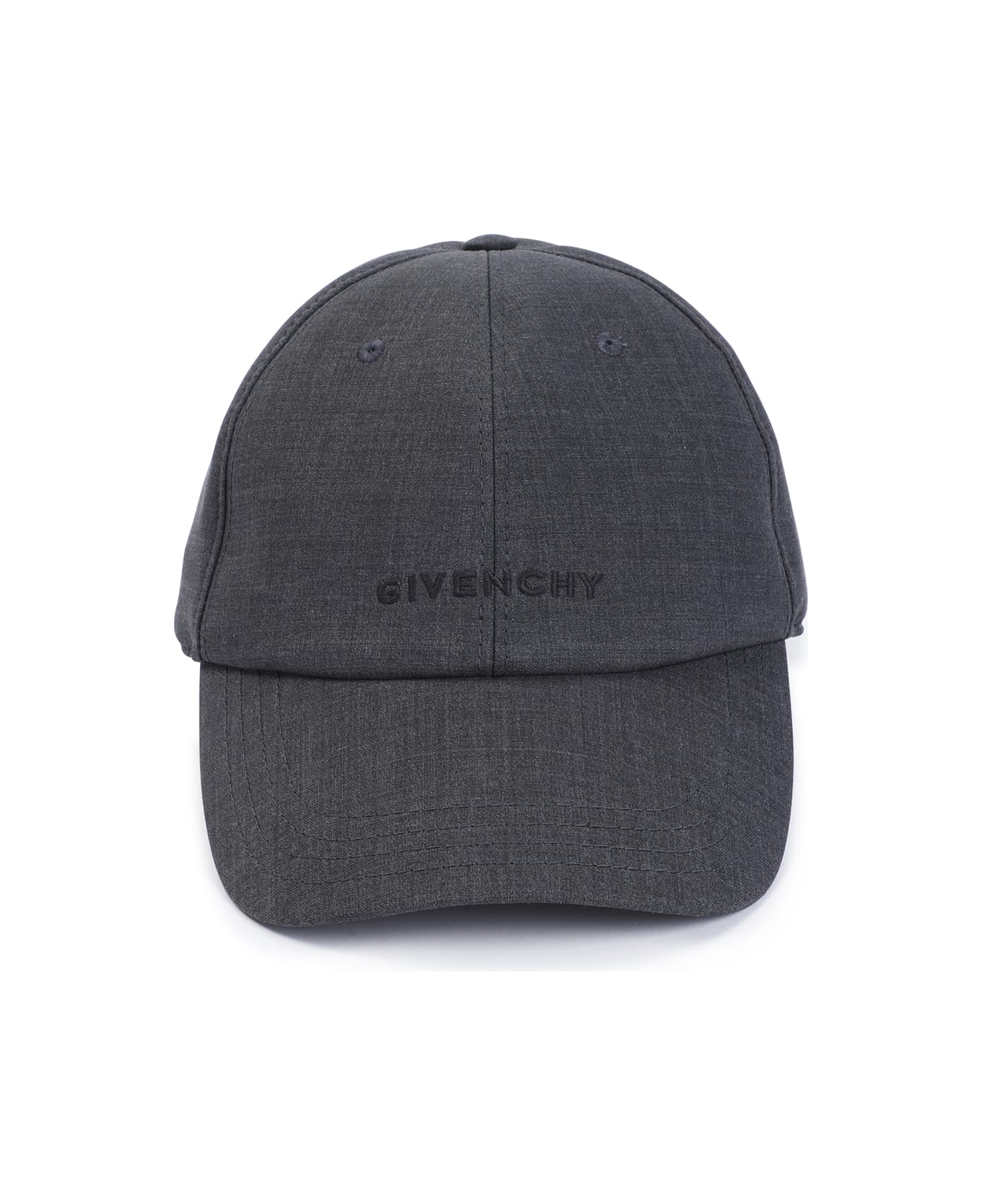 Givenchy Wool Logo Baseball Cap - Grigio