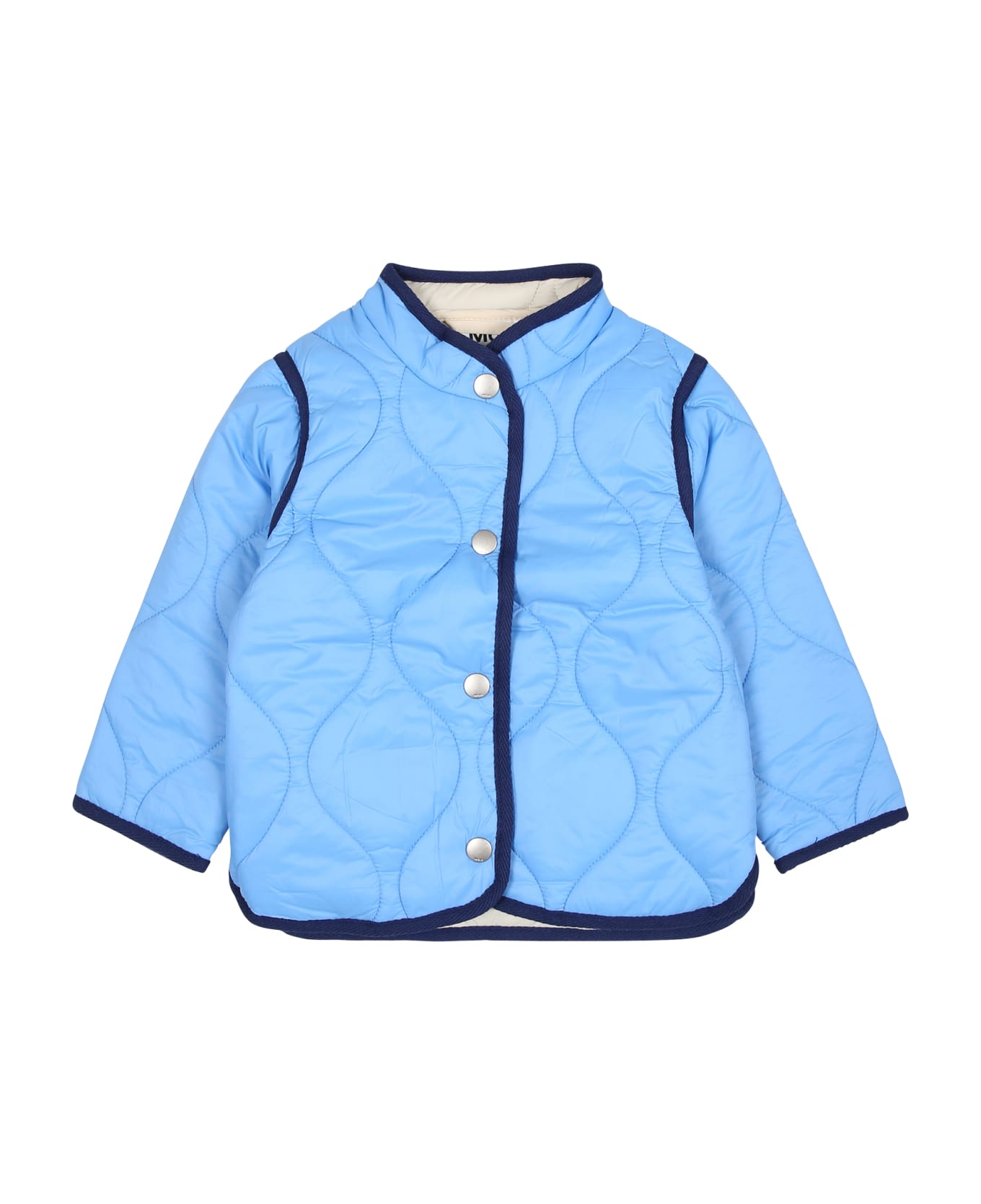 Molo Light Blue Down Jacket Harrie For Baby Boy - Light Blue