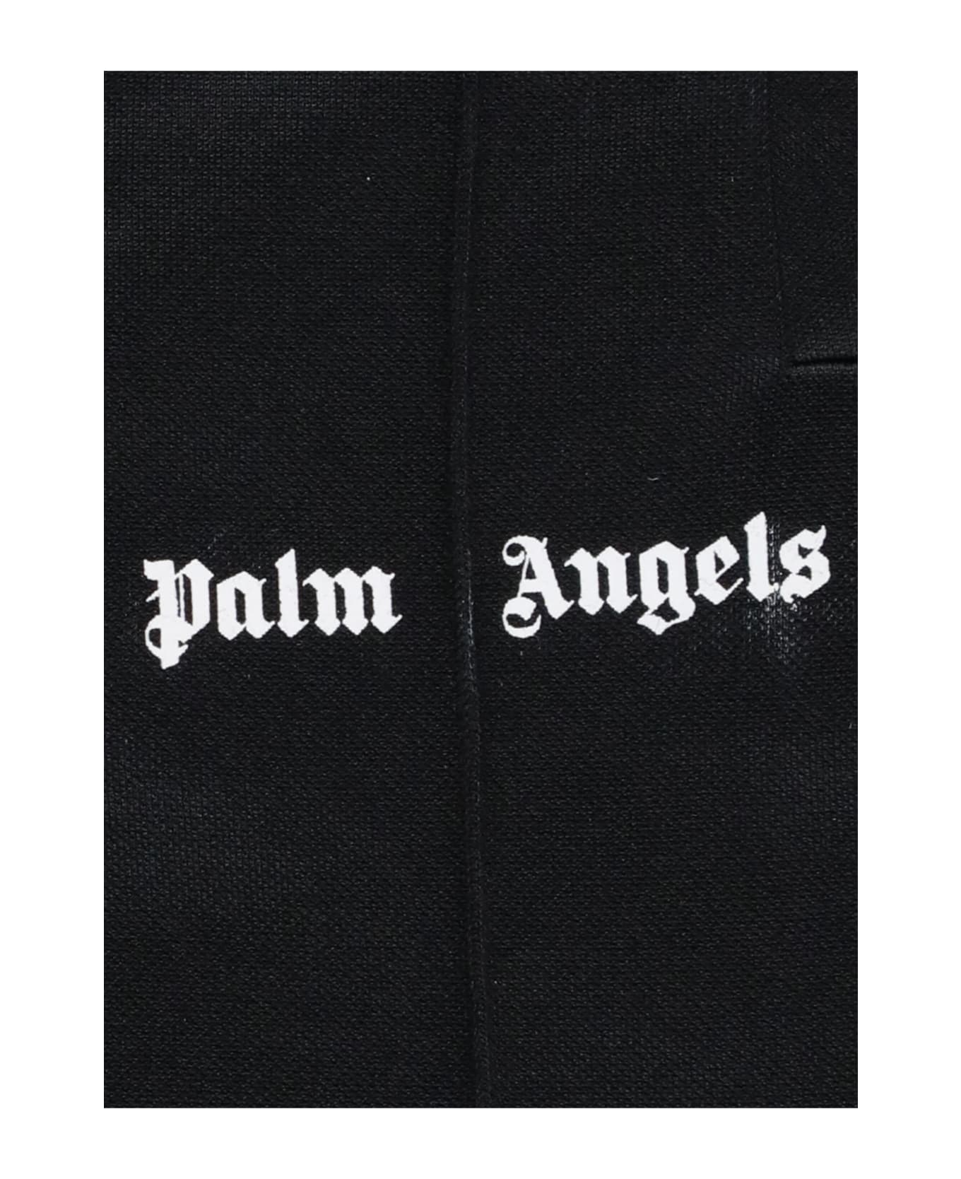 Palm Angels Bermuda Shorts With Logo - BLACK WHITE