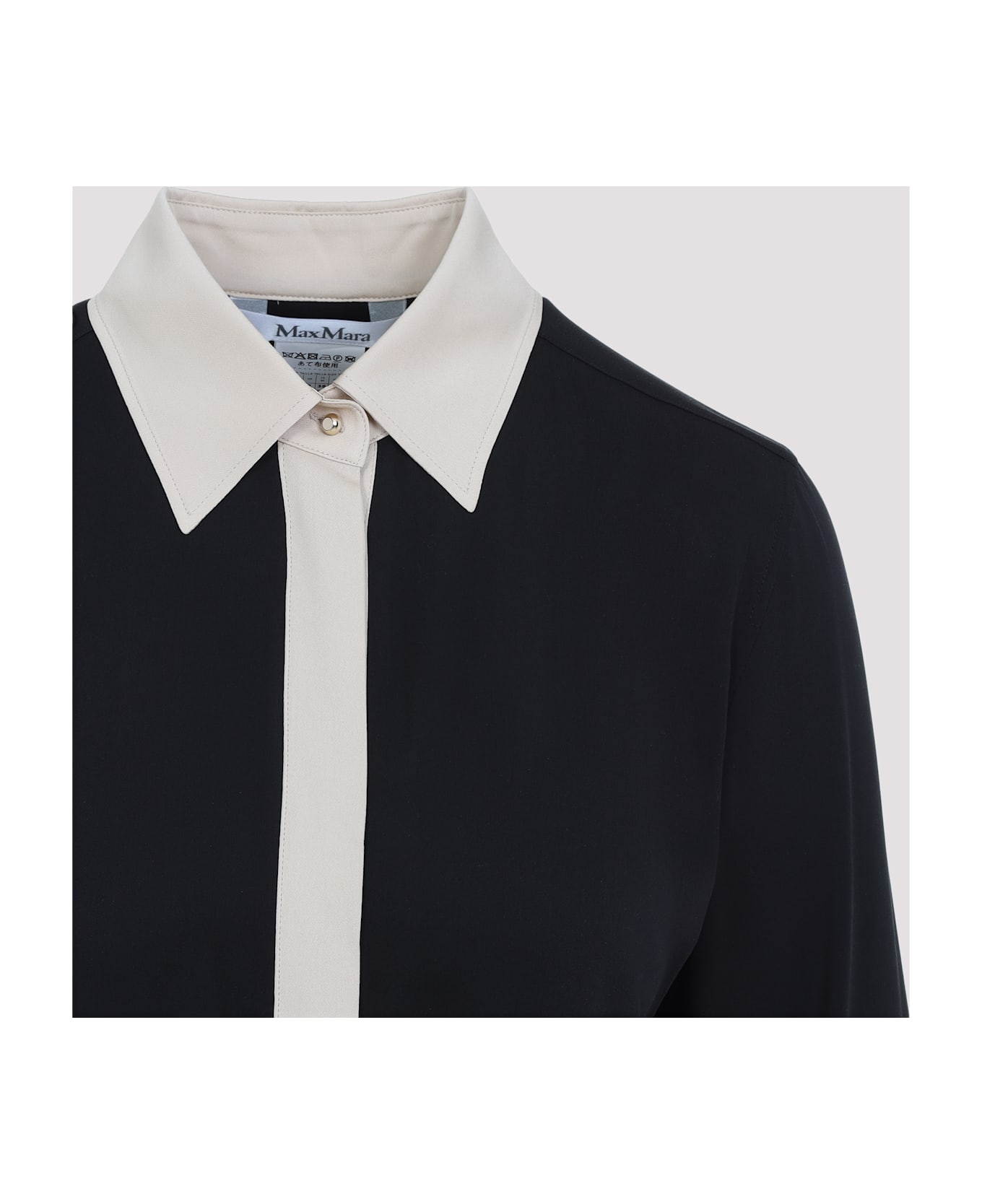 Max Mara Pio Bicolor Shirt - Nero