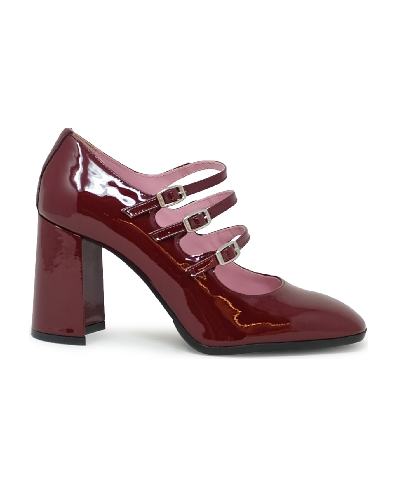 Carel Paris Burgundy Patent Leather Pumps