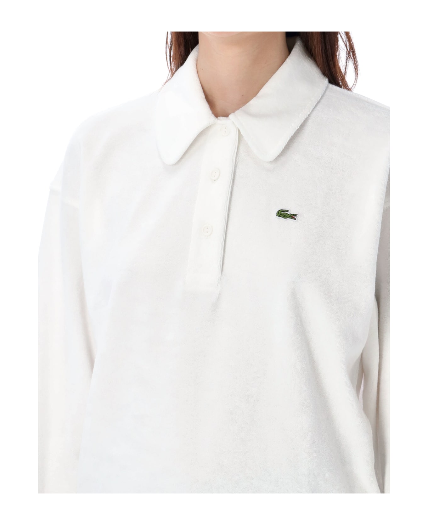 Lacoste Terry Polo Shirt - WHITE