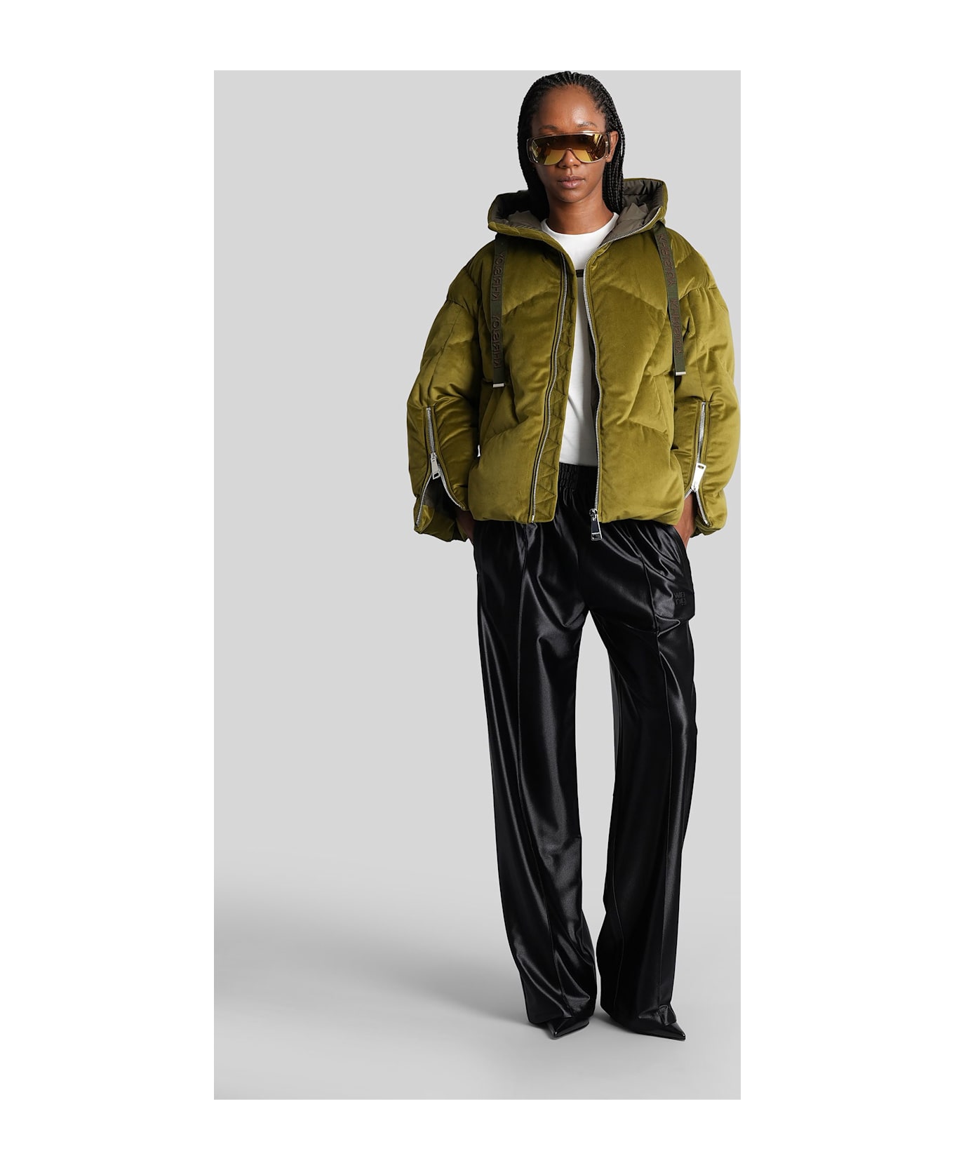 Khrisjoy Puffer In Green Polyamide - green