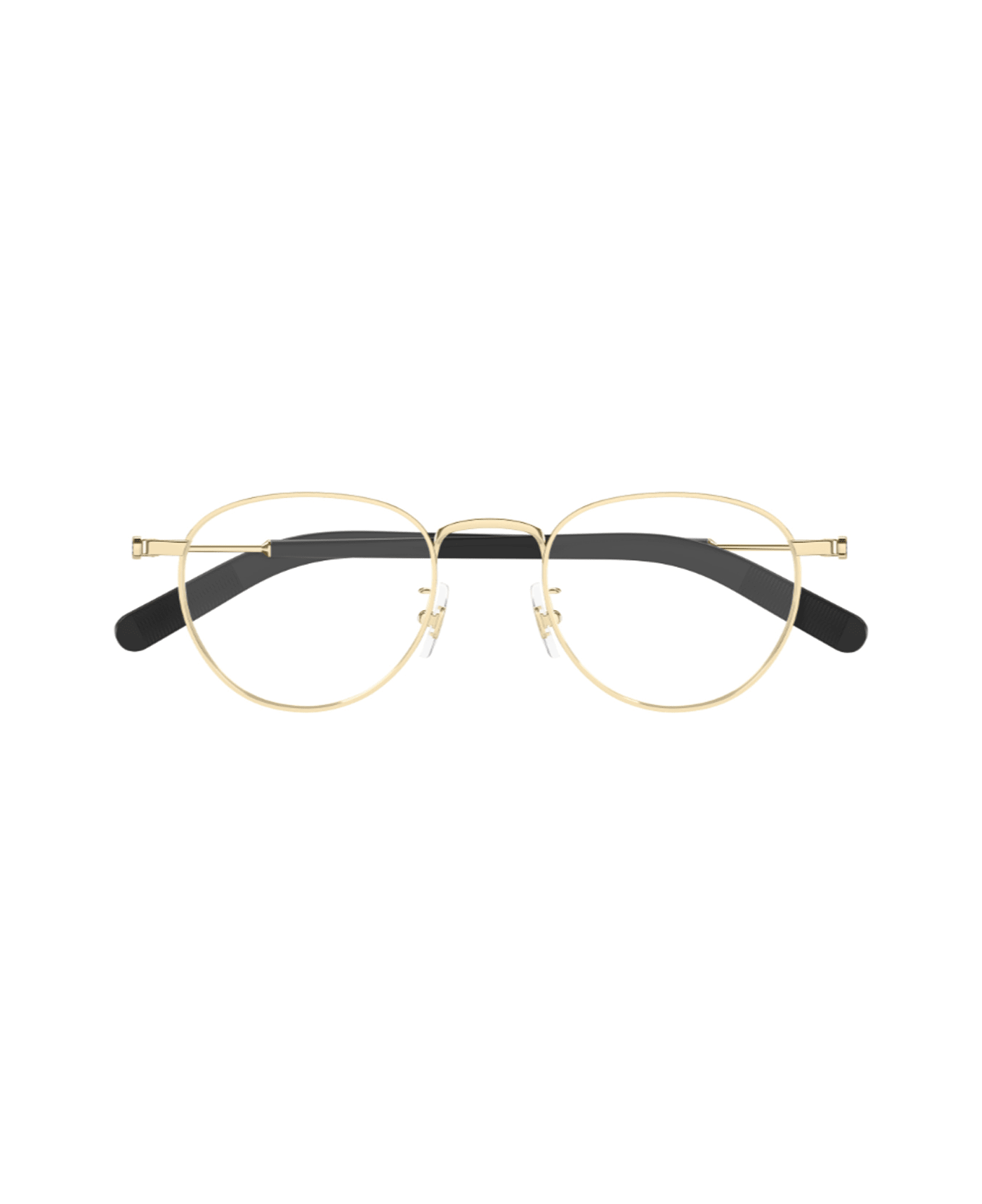 Montblanc Mb0423o Linea Snowcap 001 Gold Black Glasses - Oro