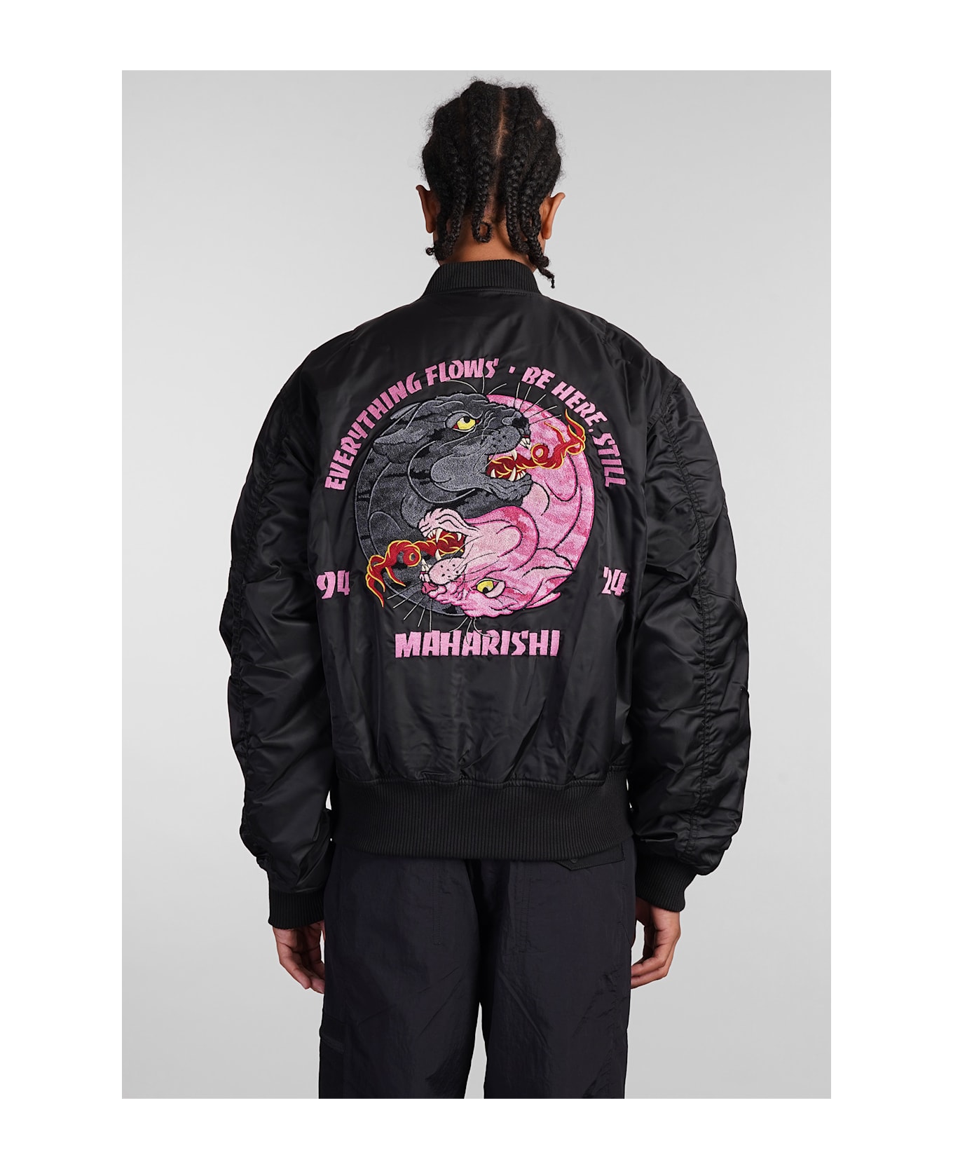 Maharishi Ma1 Bomber In Black Nylon - black