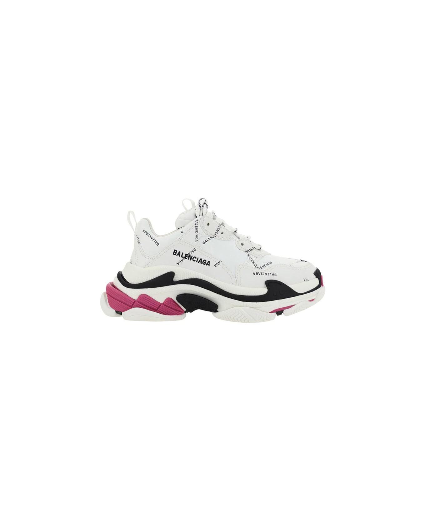 Balenciaga Triple S Sneakers - White/blk/fluo pink