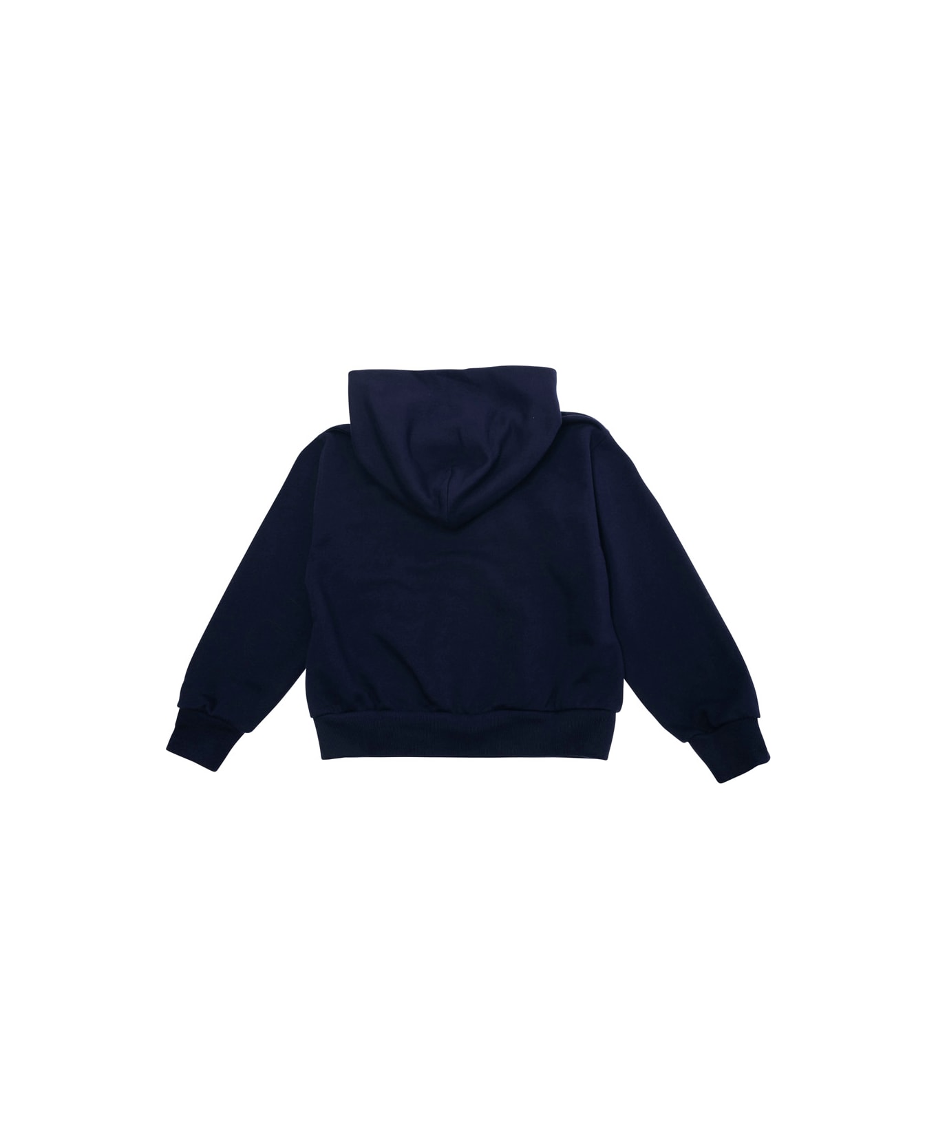 Gucci Blue Hoodie With Web Detail With Horsebit On The Front In Cotton Girl - Blu
