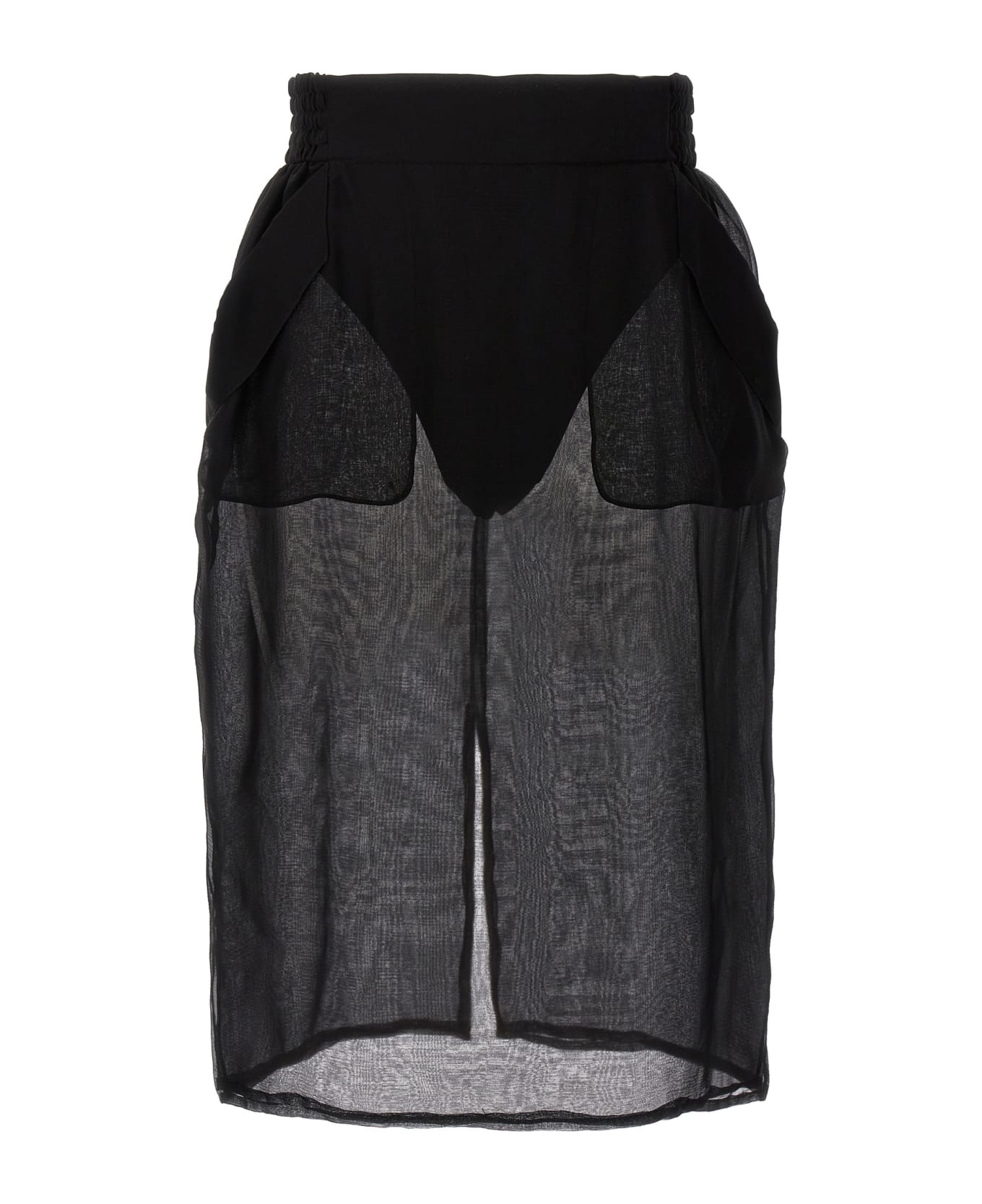 Saint Laurent Skirt Muslin Silk - Black   スカート