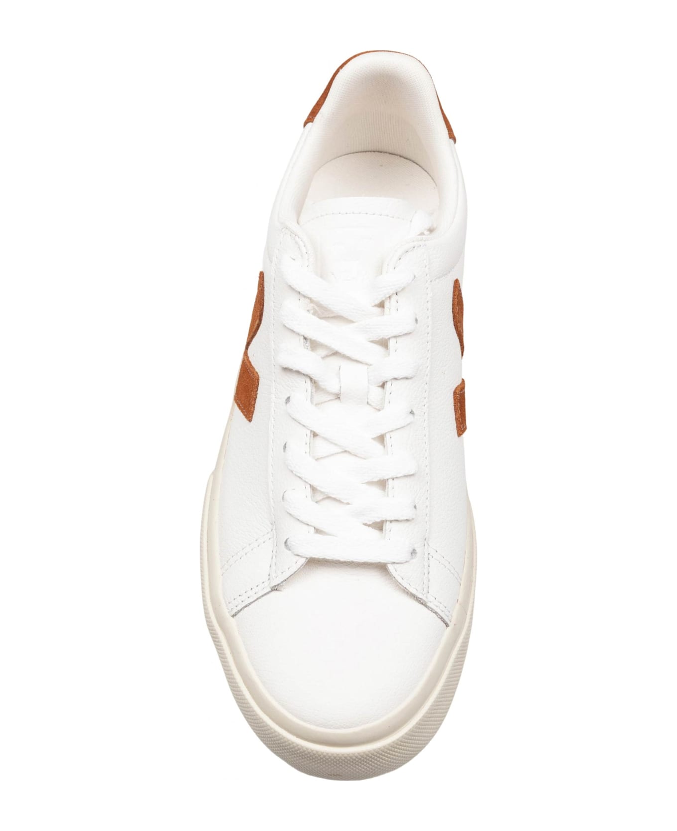 Veja Campo Chromefree In Leather Color White/camel - WHITE/CAMEL