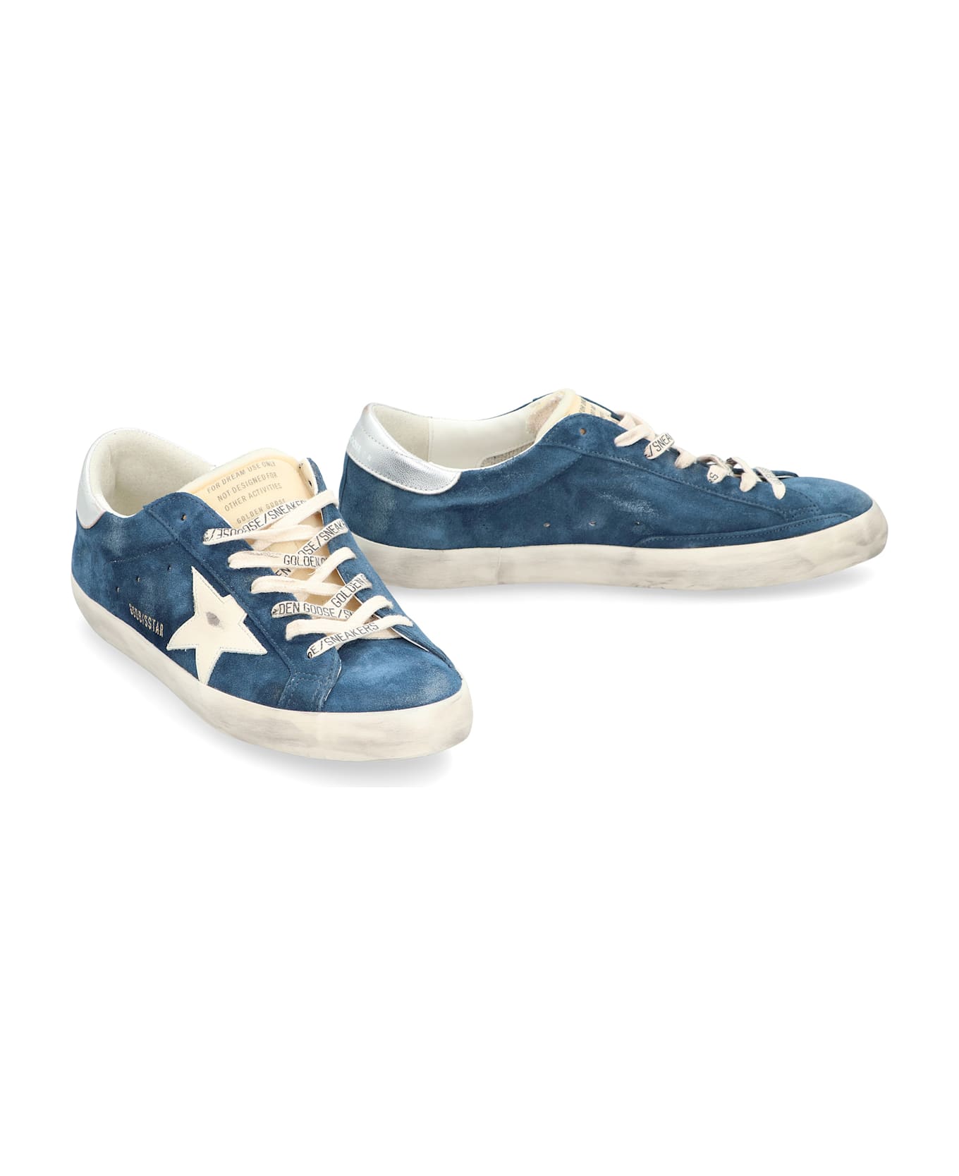 Golden Goose Sneakers Low-top Super-star In Suede - AVIATOR BLUE/CREAM/SILVER