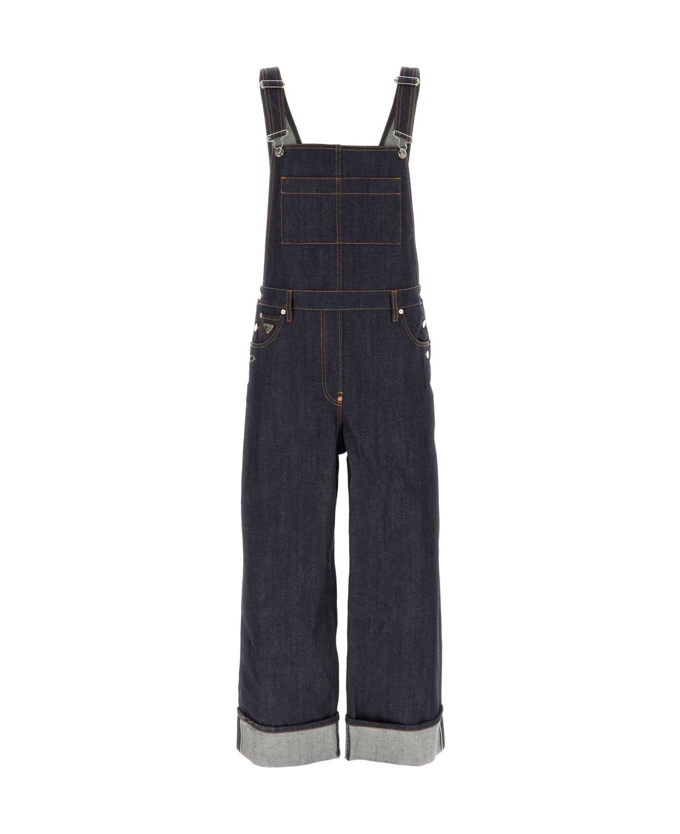 Prada Denim Dungarees - BLEU