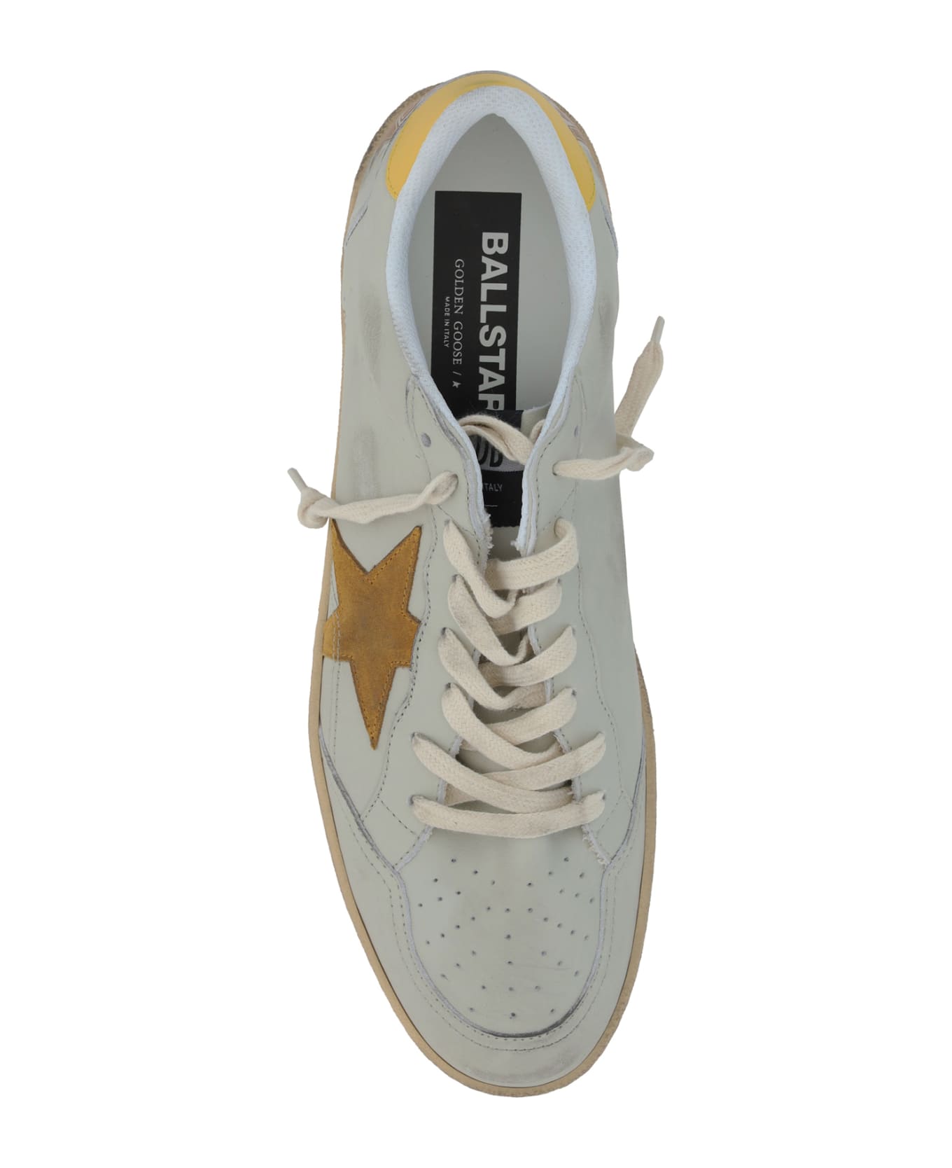 Golden Goose Ballstar Sneakers - White/cathay Spice/mimosa