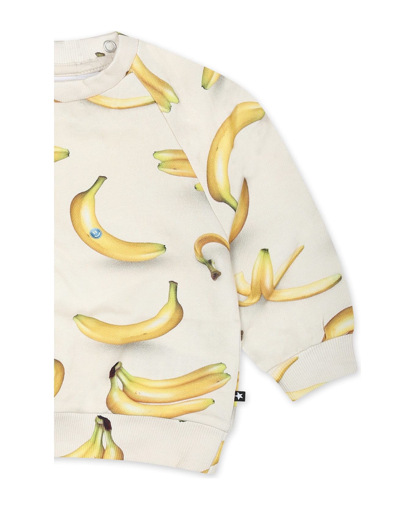 Molo Ivory Sweatshirt For Babykids With Banana - Ivory