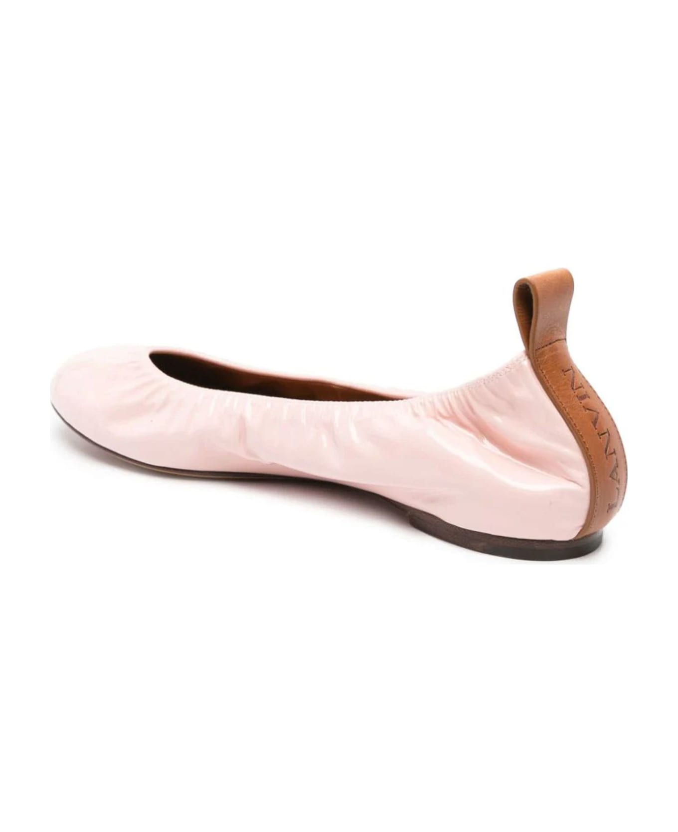 Lanvin Pink Patent Leather Ballerina Shoes - Pink