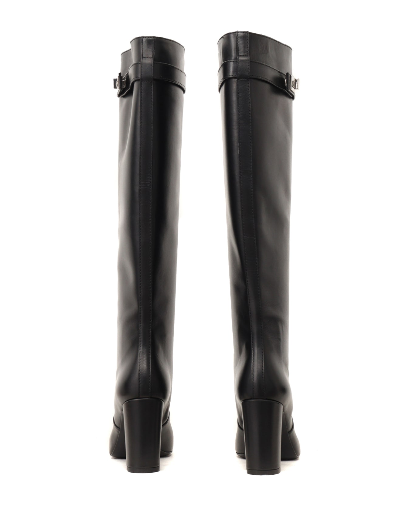 Via Roma 15 770 Belted Boots - BLACK