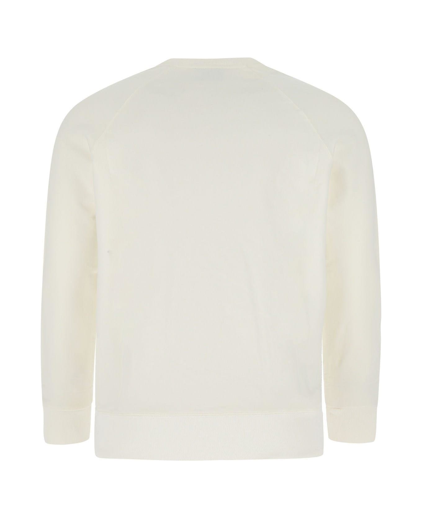 Maison Kitsuné White Cotton Sweatshirt - WHITE