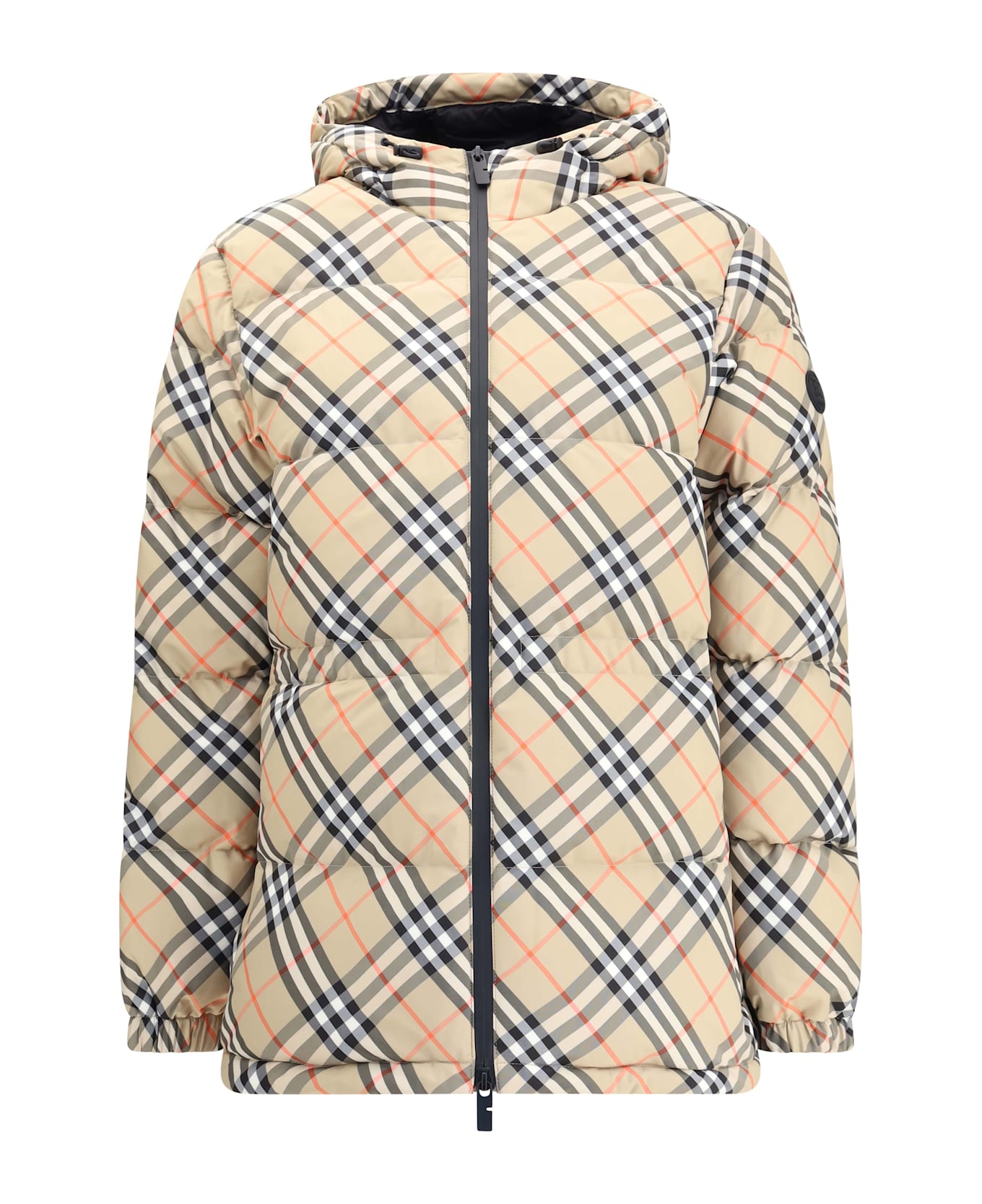 Burberry Hooded Check Down Jacket