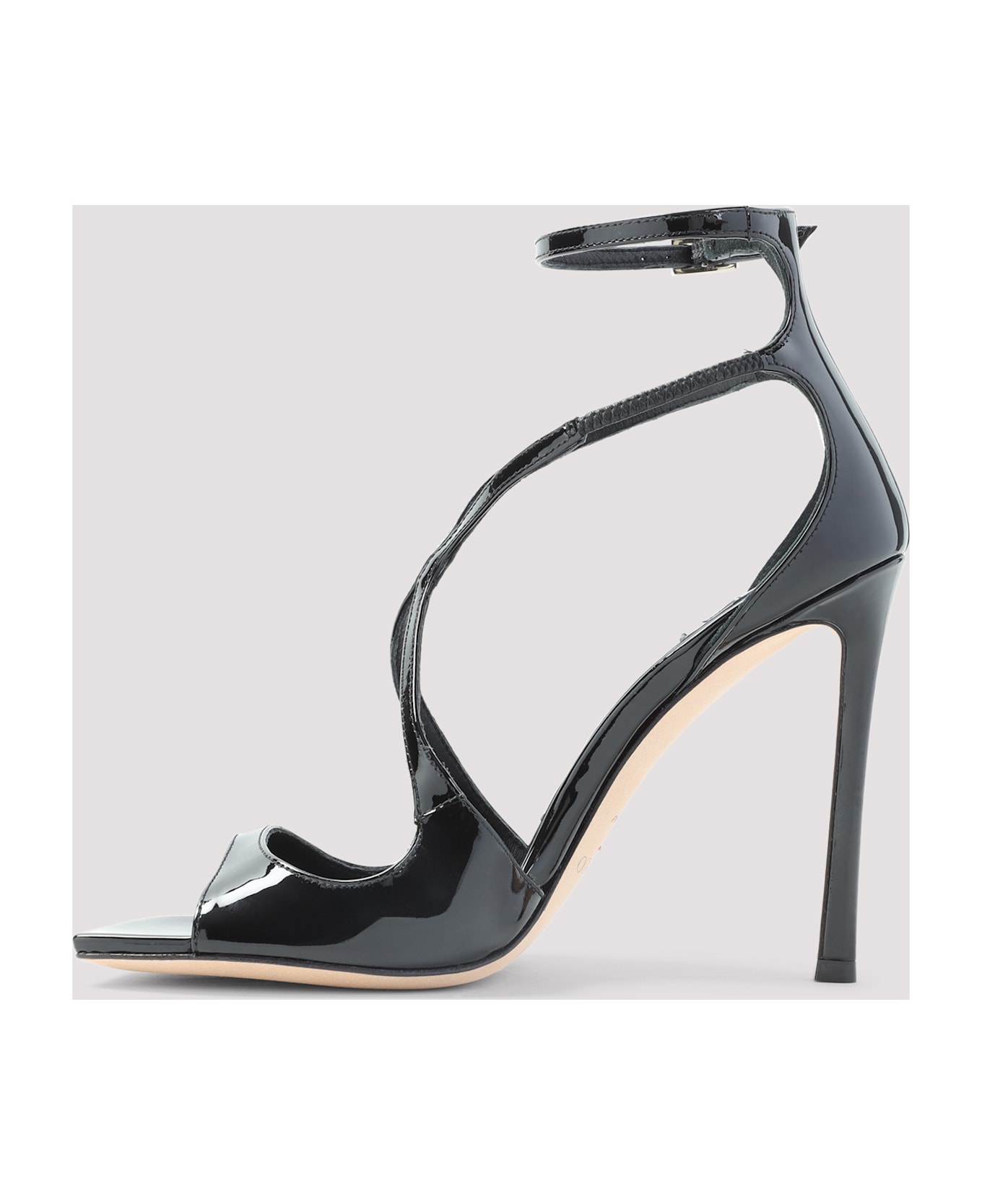 Jimmy Choo Azia 110 Patent Leather Sandals - Black