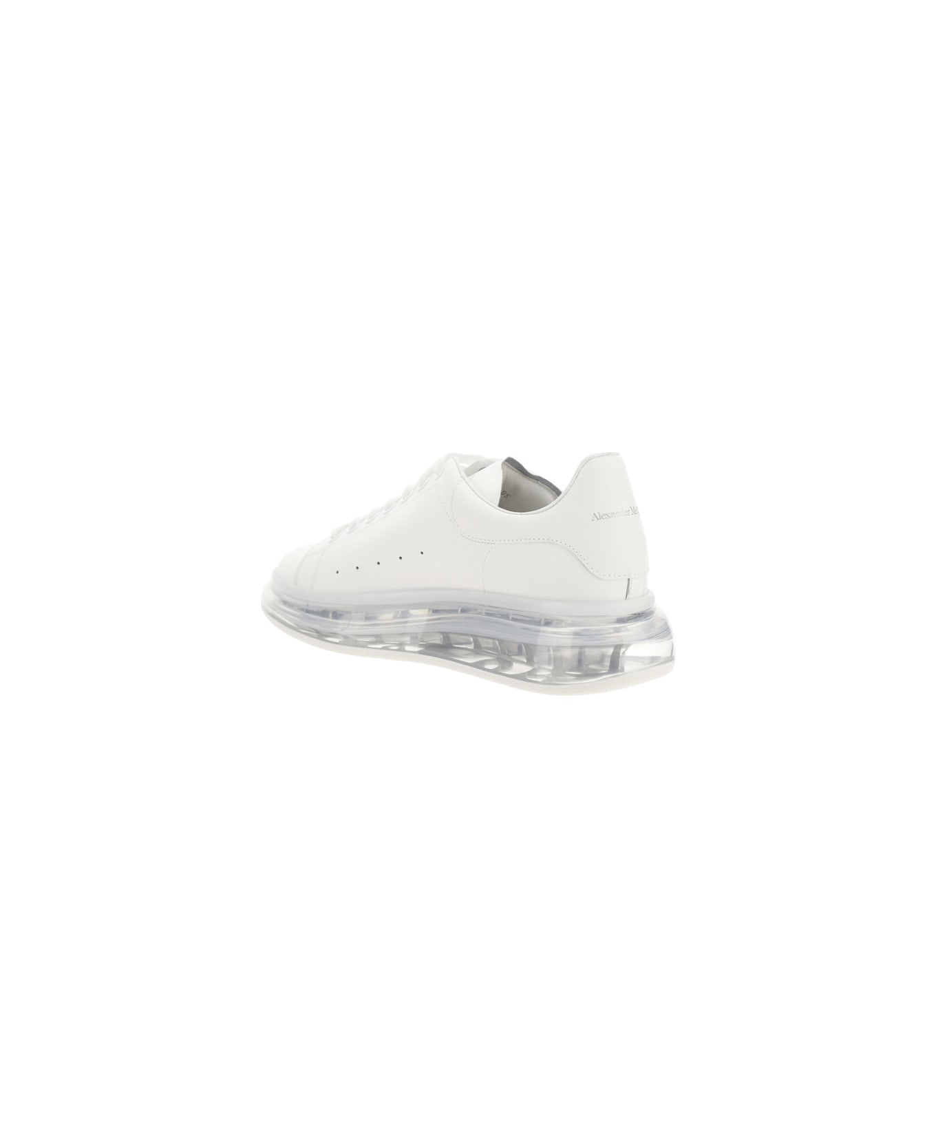 Alexander McQueen Oversized Sole Leather Sneakers - White/white/white