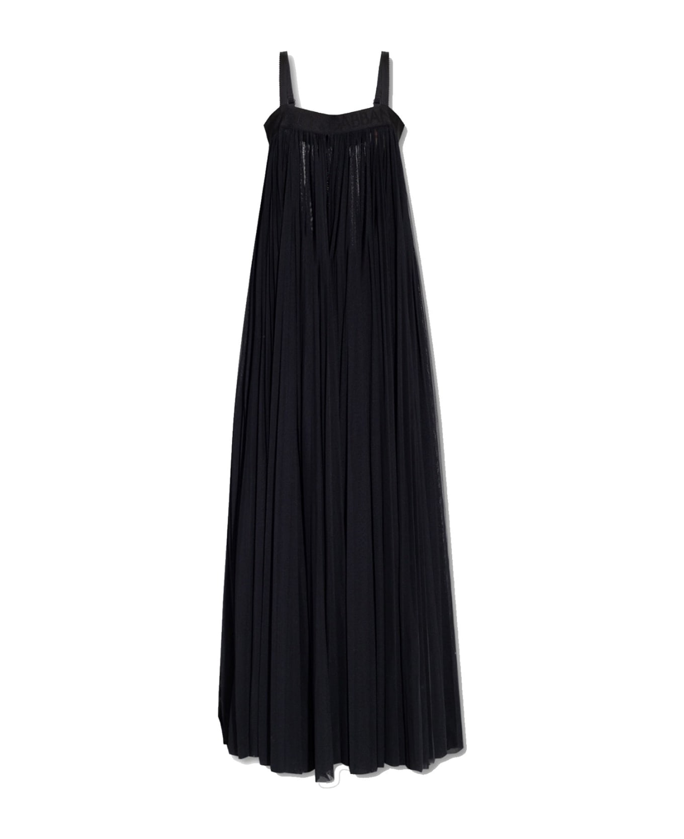 Dolce & Gabbana Maxi Pleated Dress - Black