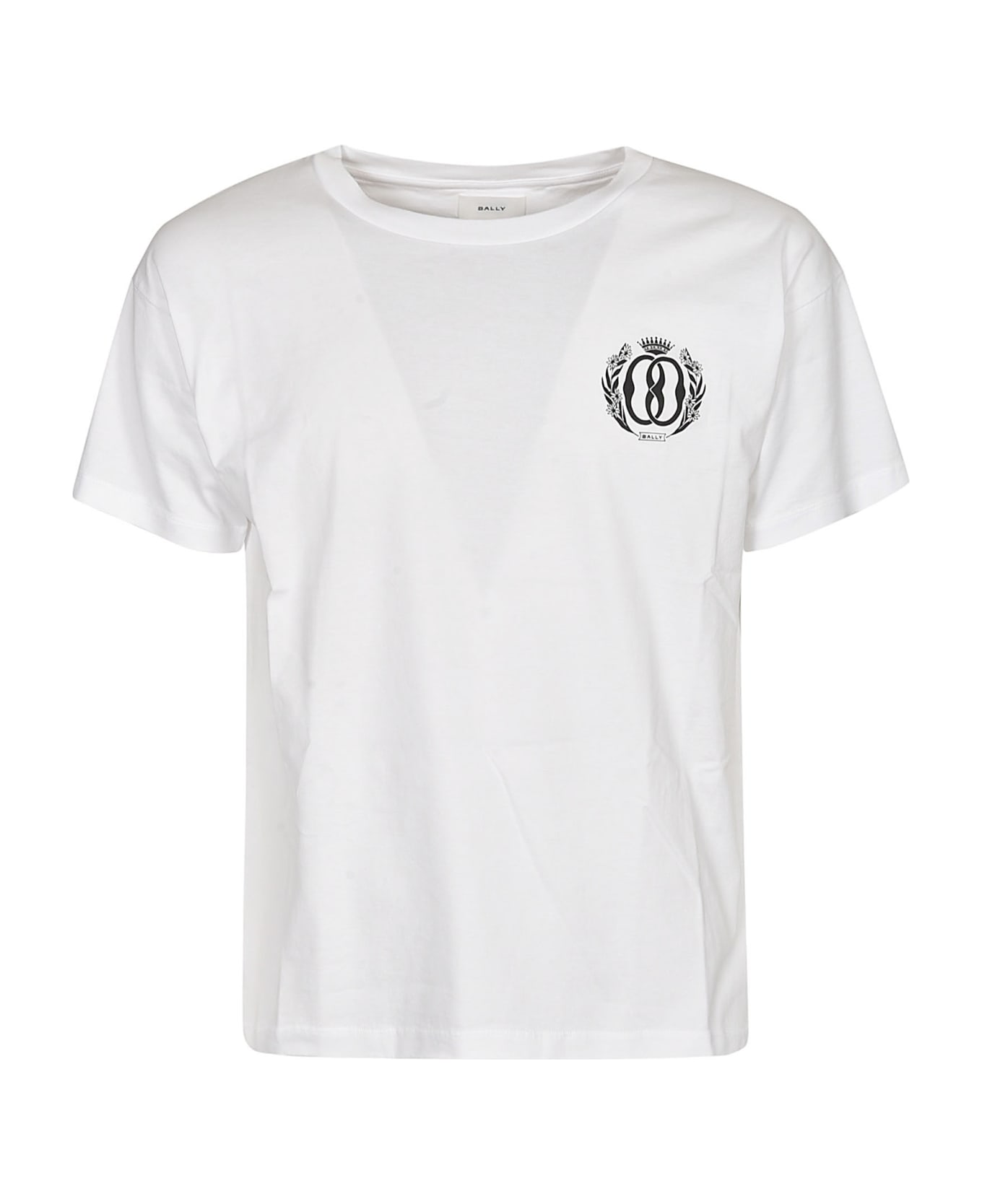 Bally Crowned Logo Print T-shirt - WHITE