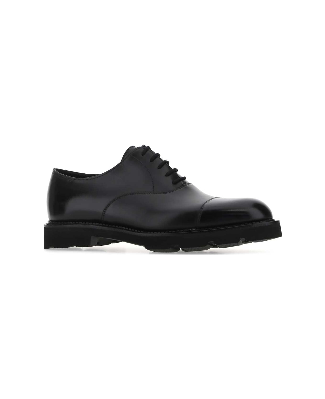 John Lobb Black Leather City Ii Lace-up Shoes - 1R