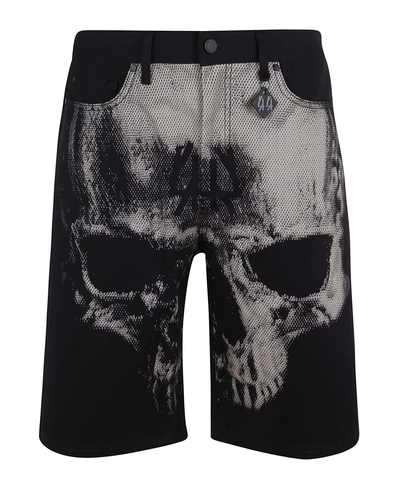 44 Label Group 36 Big Skull Shorts - Big Skull Print Split