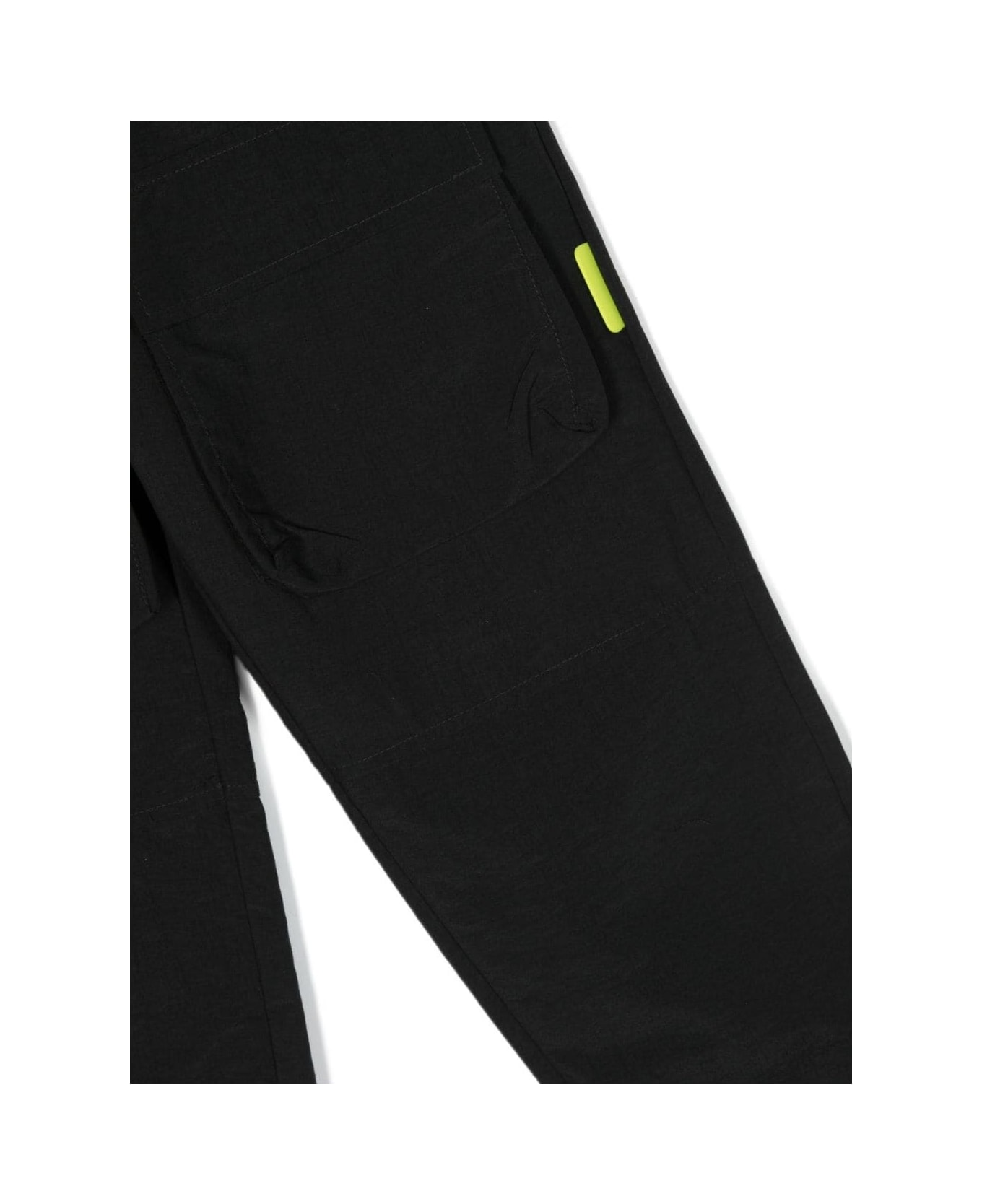 Barrow Black Technical Fabric Joggers With Tone Logo - Nero